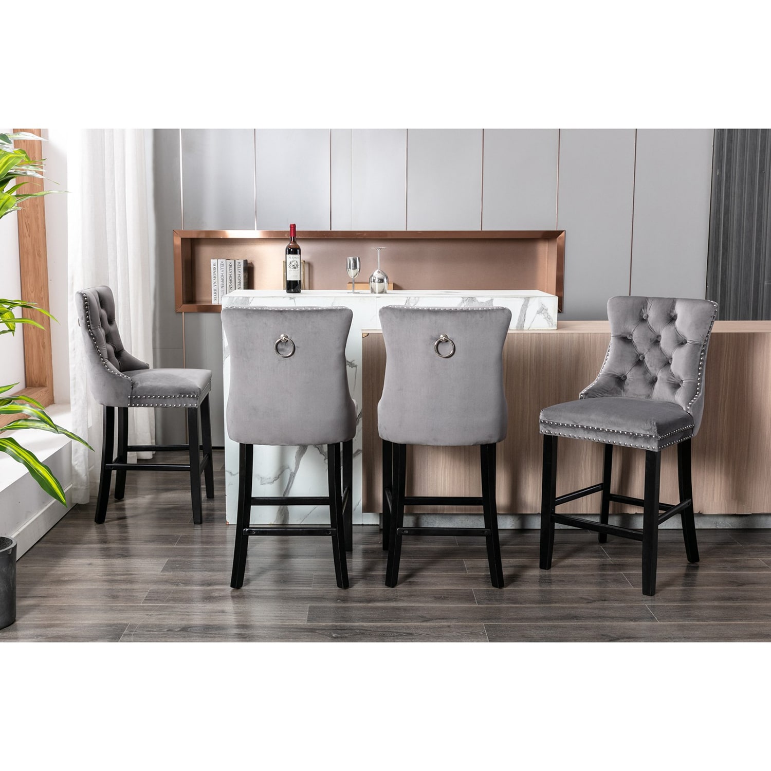 Gray breakfast bar discount stools