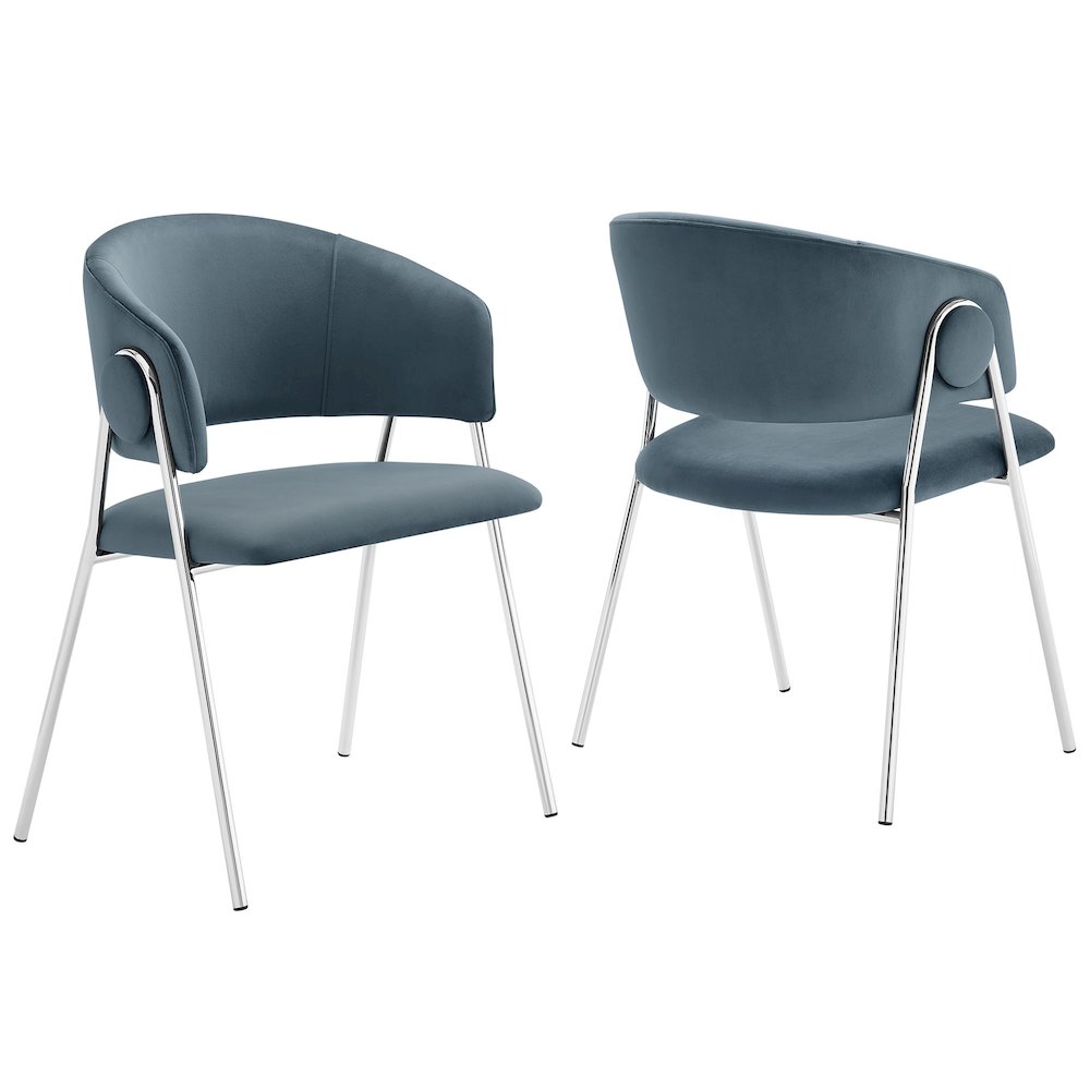 Modway BG3811018 Nella Upholstered Performance Velvet Dining Chair Set of 2