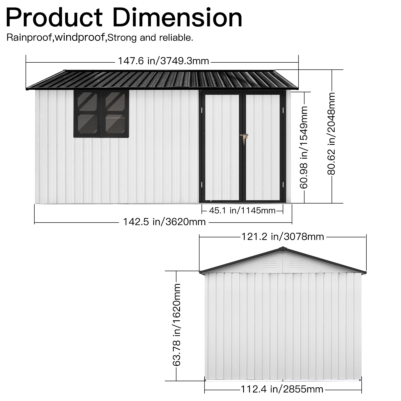 LUXEYARD DS-J-370030 Metal-Storage-Buildings-Sheds - View #8