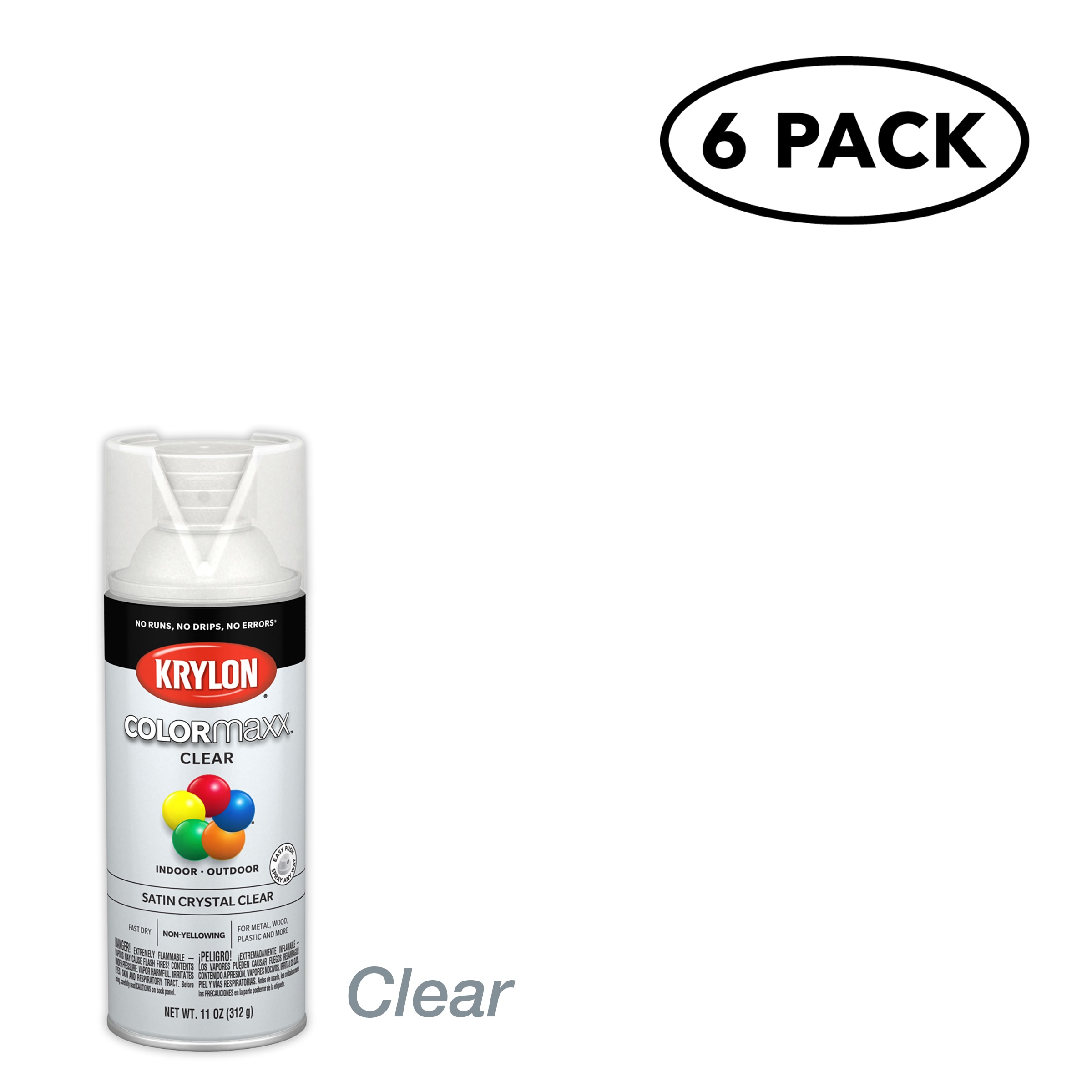  Krylon Quick Dry Permanent Non-Toxic Acrylic Varnish  Spray, 11 Oz Can, Crystal Clear : Learning: Classroom