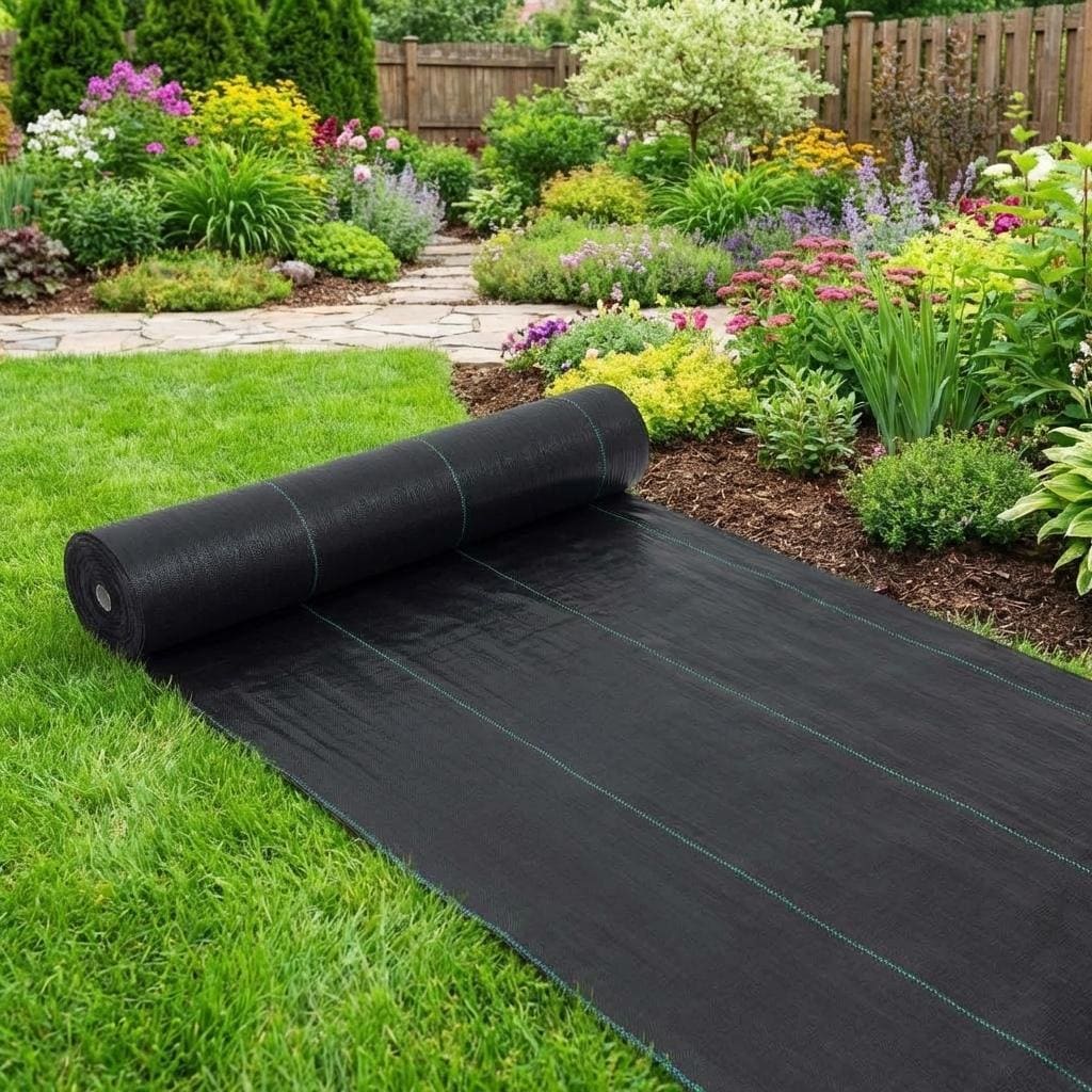 DEXSO 6 X 300 Ft Heavy Duty Weed Barrier Fabric 3.2 Oz Professional Grade Landscape Fabric