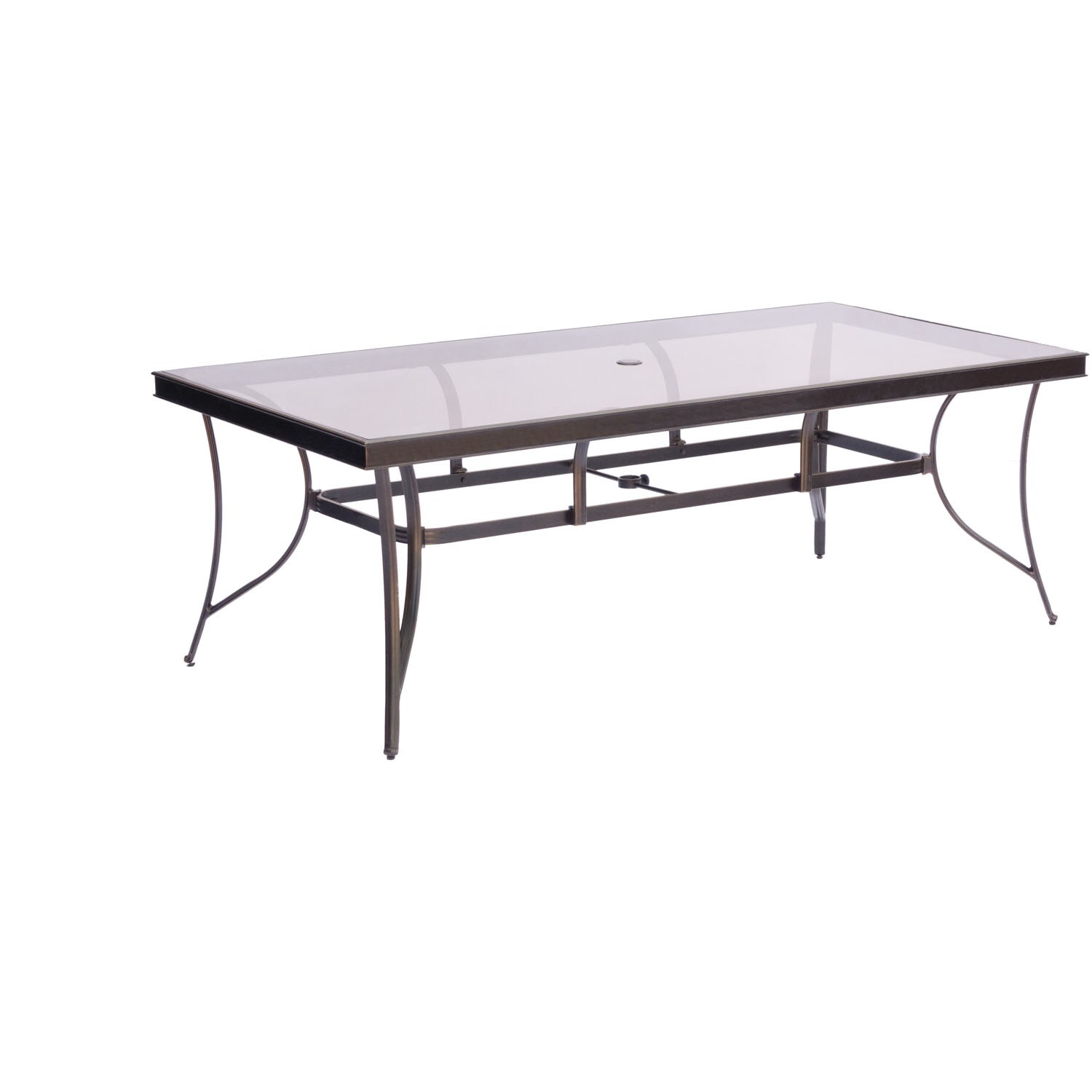 Hanover Traditions 9-Piece Bronze Aluminum Patio Dining Set with Beige Cushions