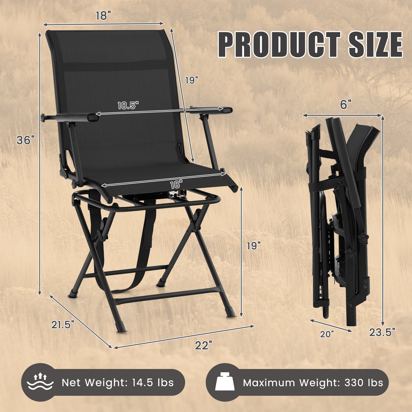 LIVIZA DOG70412BK Beach-Camping-Chairs - View #8