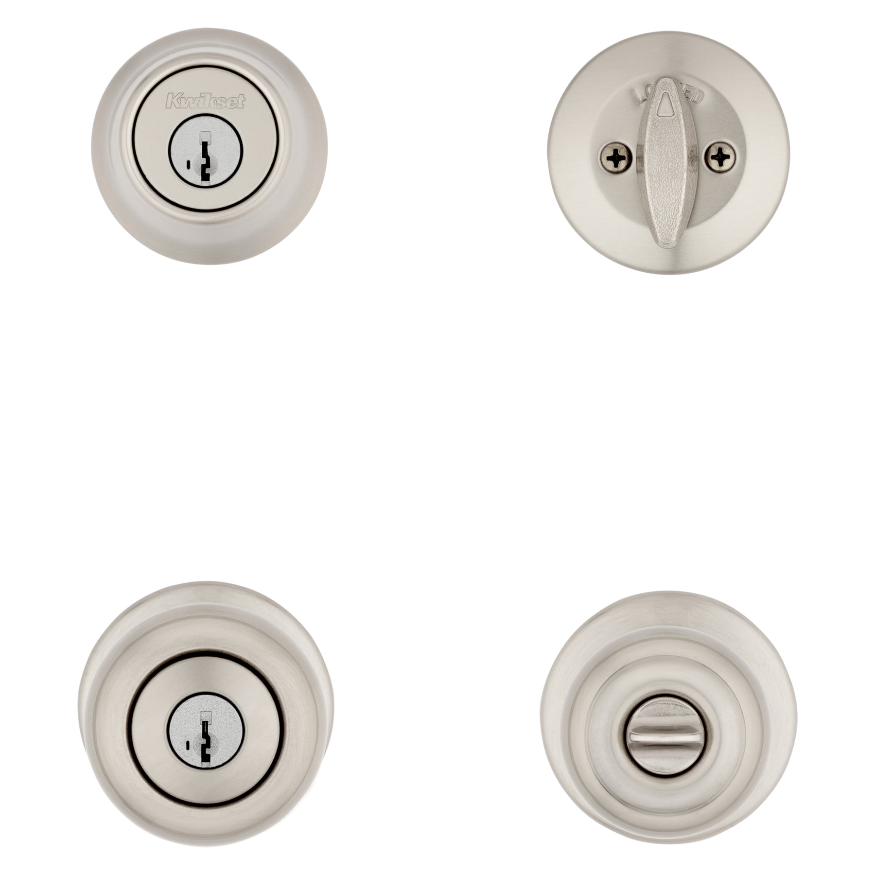 Orbit Satin Chrome Single Cylinder Deadbolt and Keyed Entry Combo Pack  Rated AAA