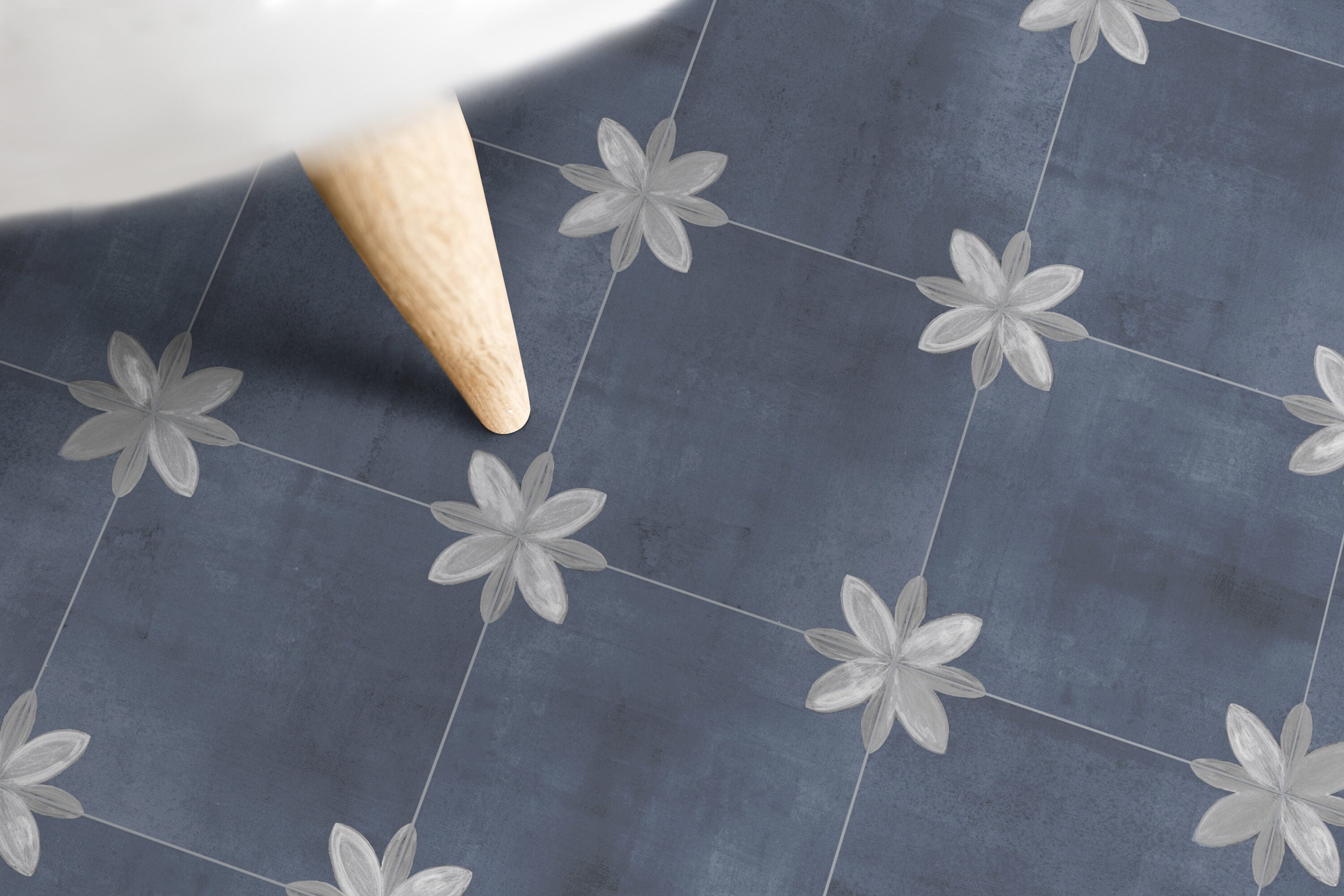 allen + roth Fiona Blue 8-in x 8-in Matte Porcelain Patterned Floor and  Wall Tile (12.18-sq. ft/ Carton) in the Tile department at