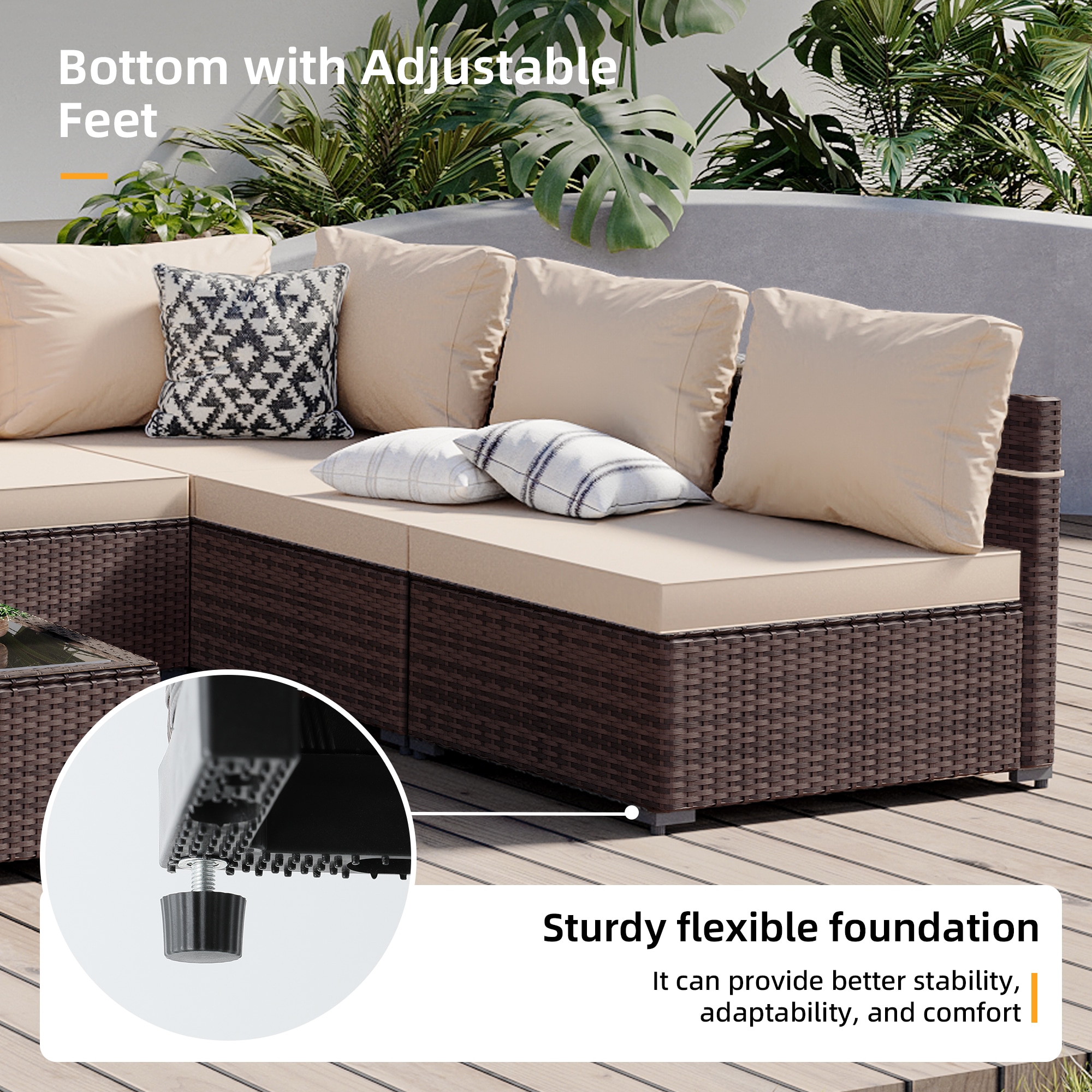 Patio Watcher RT-OD6-B-BEIGE Patio-Conversation-Sets - View #5
