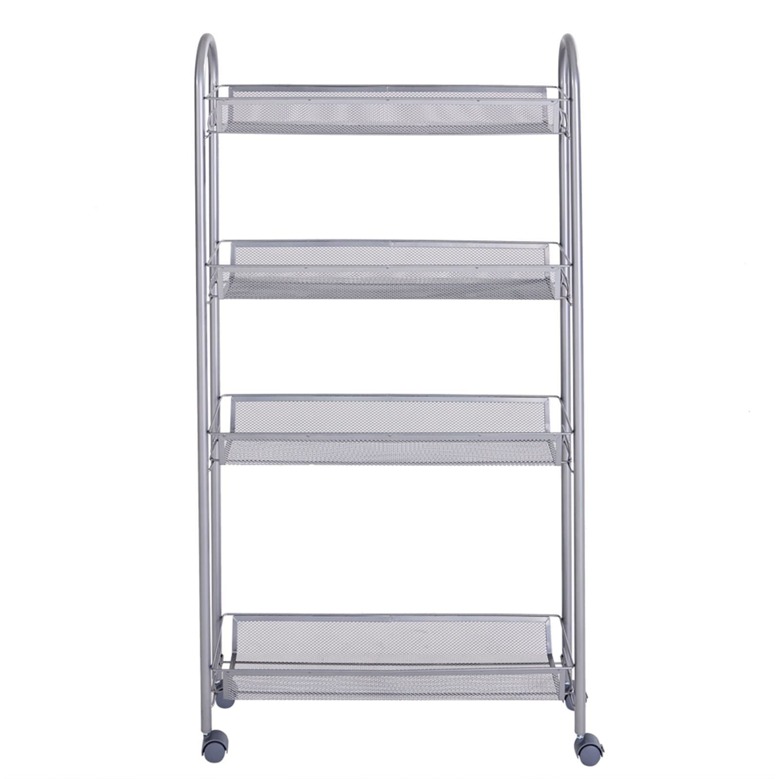 Winado LO113027927 White Steel Base with Steel Metal Top Rolling Kitchen Cart ( 5.91 x 21.65-Inches x 41.34 )