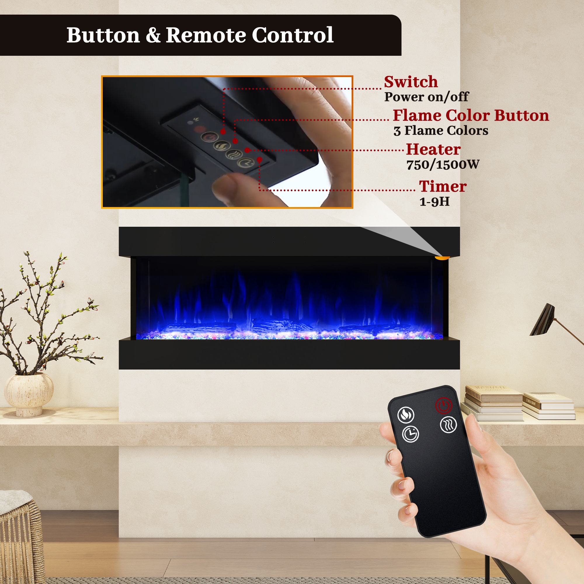 Clihome CL-0433STS60 Electric-Fireplaces - View #15