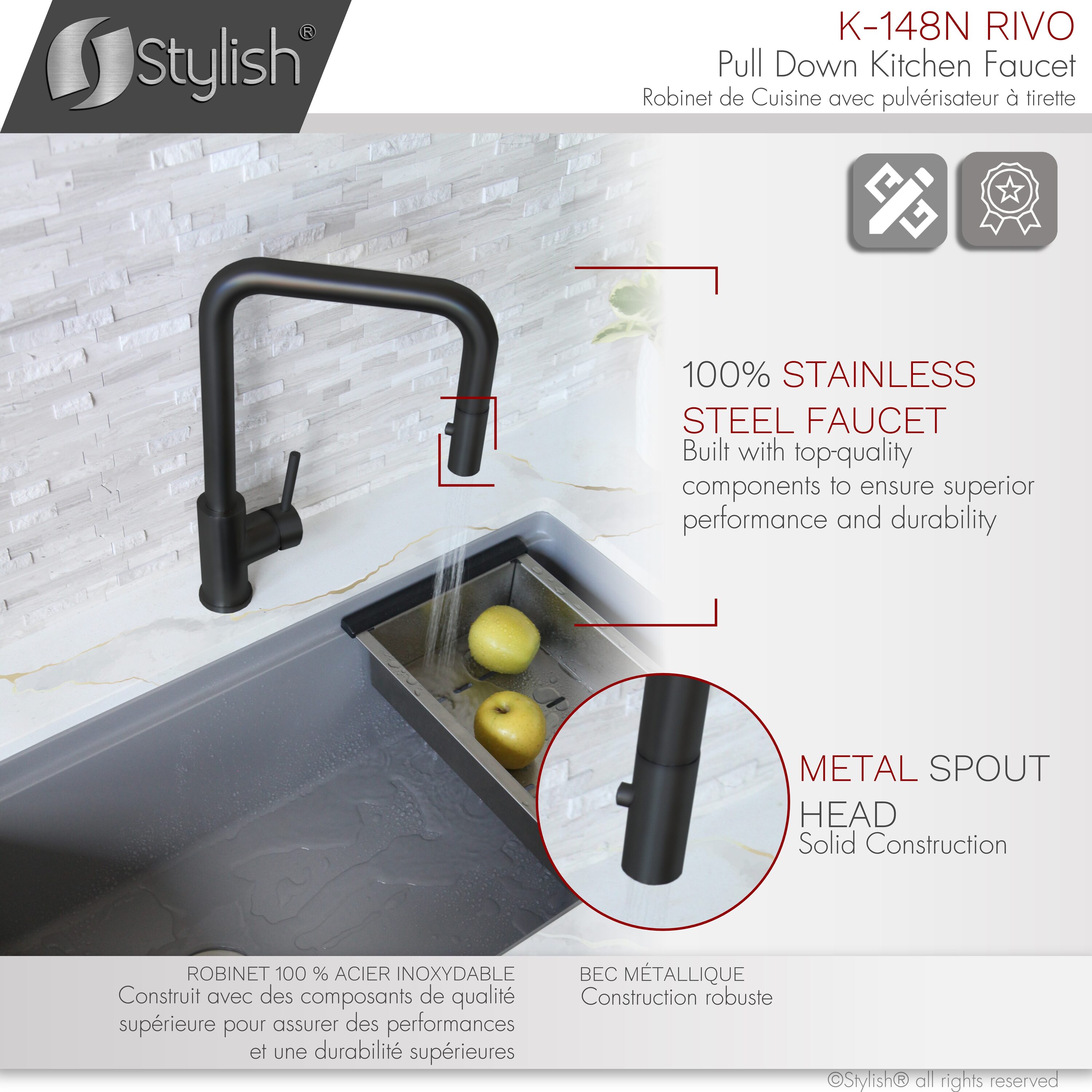 Stylish K-148N Kitchen-Faucets - View #8