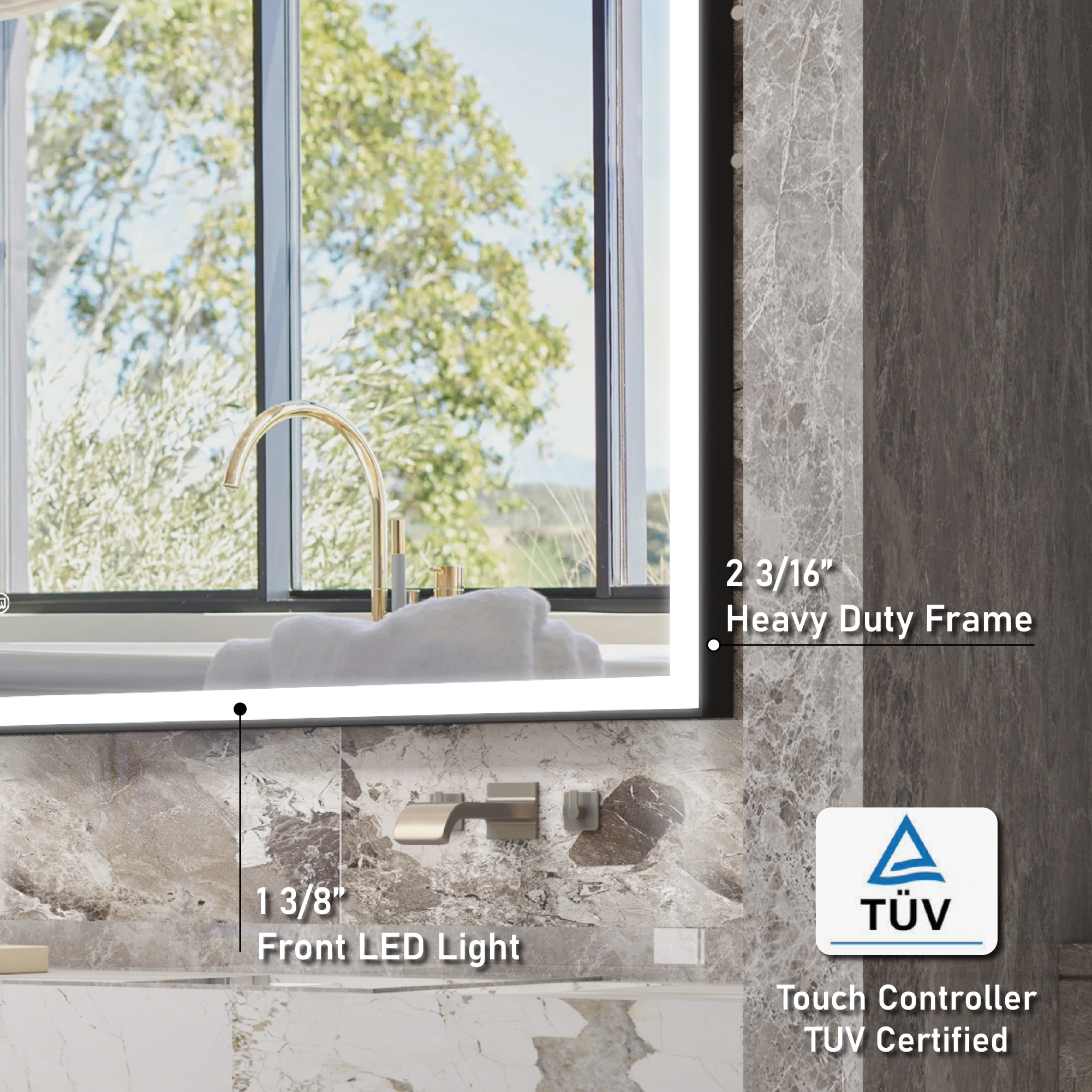 Forclover FLW-ER8442B Framed-Bath-Mirrors - View #12
