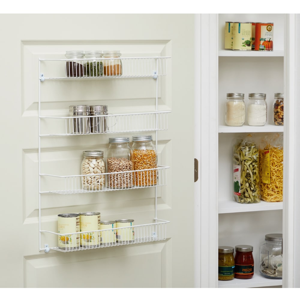 Style Selections 18.7-in W x 25.79-in H 4-Tier Cabinet-mount Metal Door  Organizer in the Cabinet Organizers department at