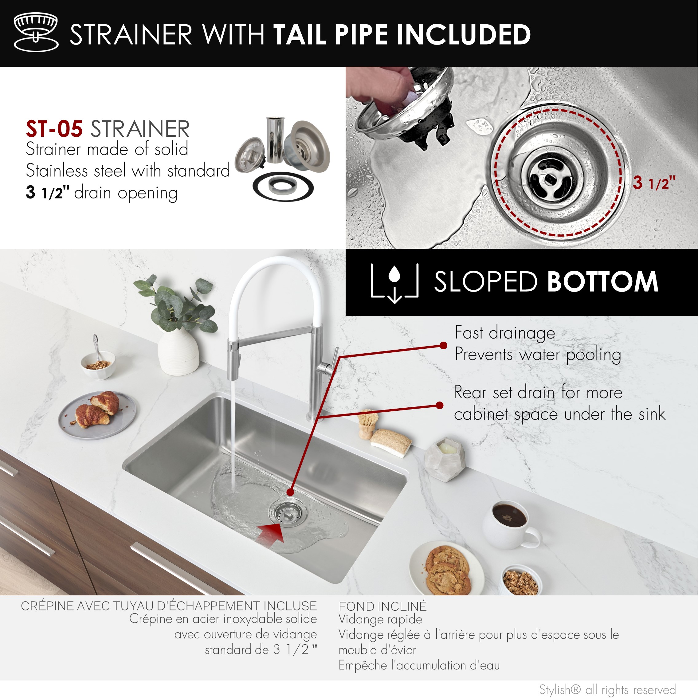 Stylish S-406T Kitchen-Sinks - View #4