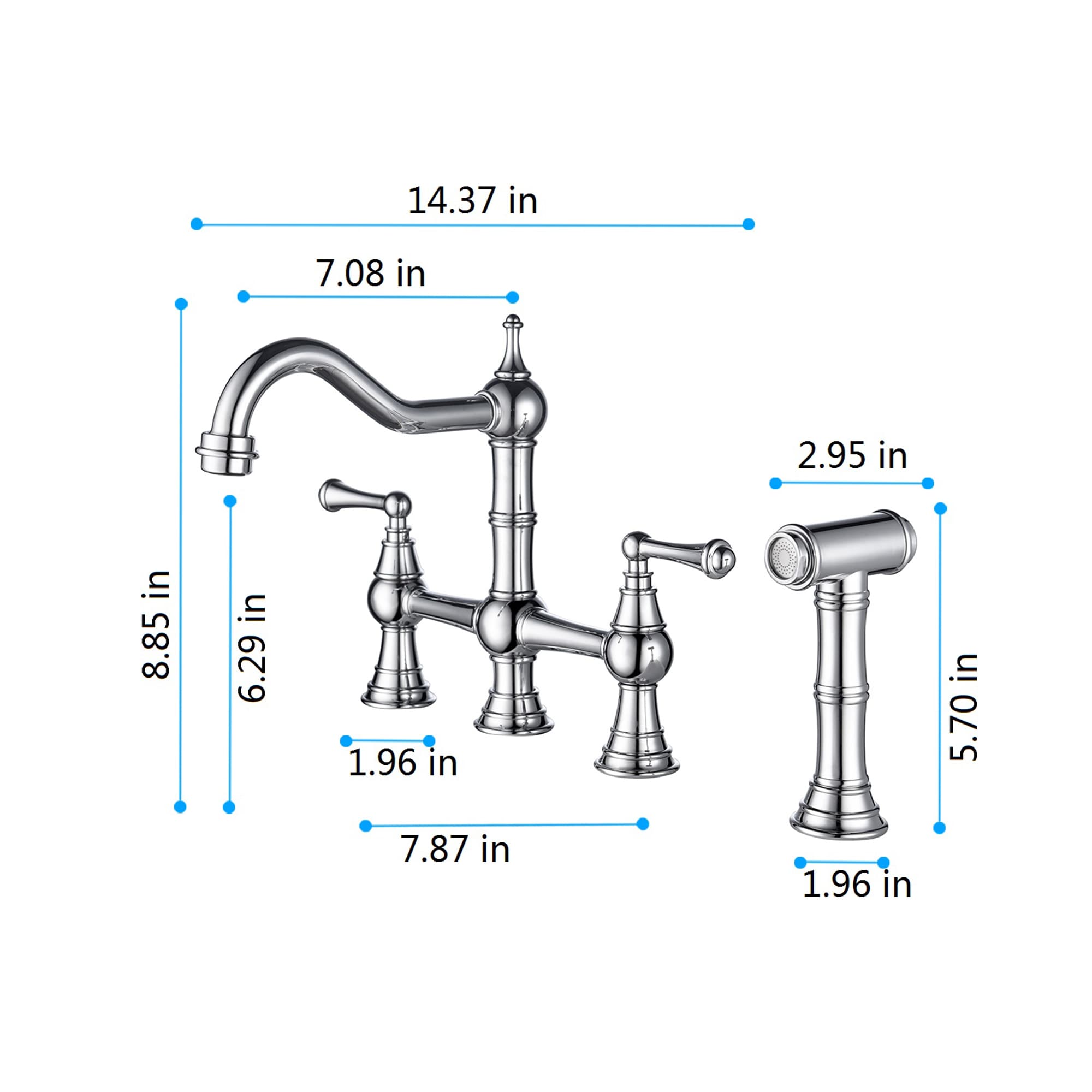 Mondawe MO278DT-CH Kitchen-Faucets - View #9