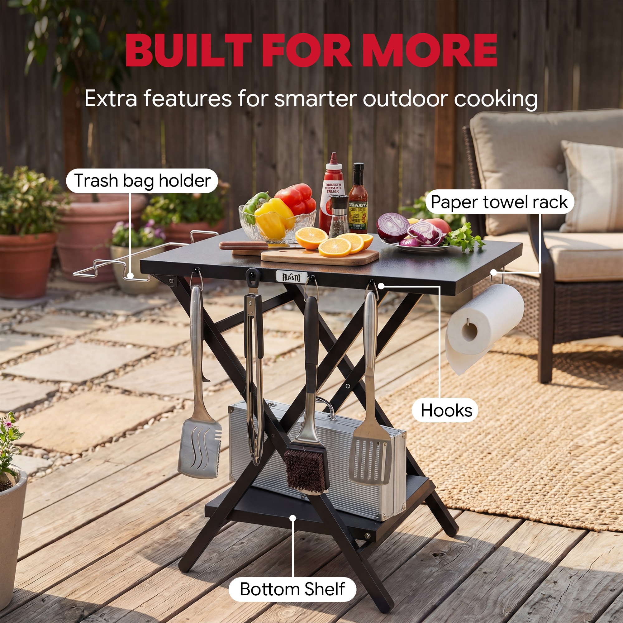 Feasto B2BFD2430B Grill-Carts-Grill-Stands - View #5