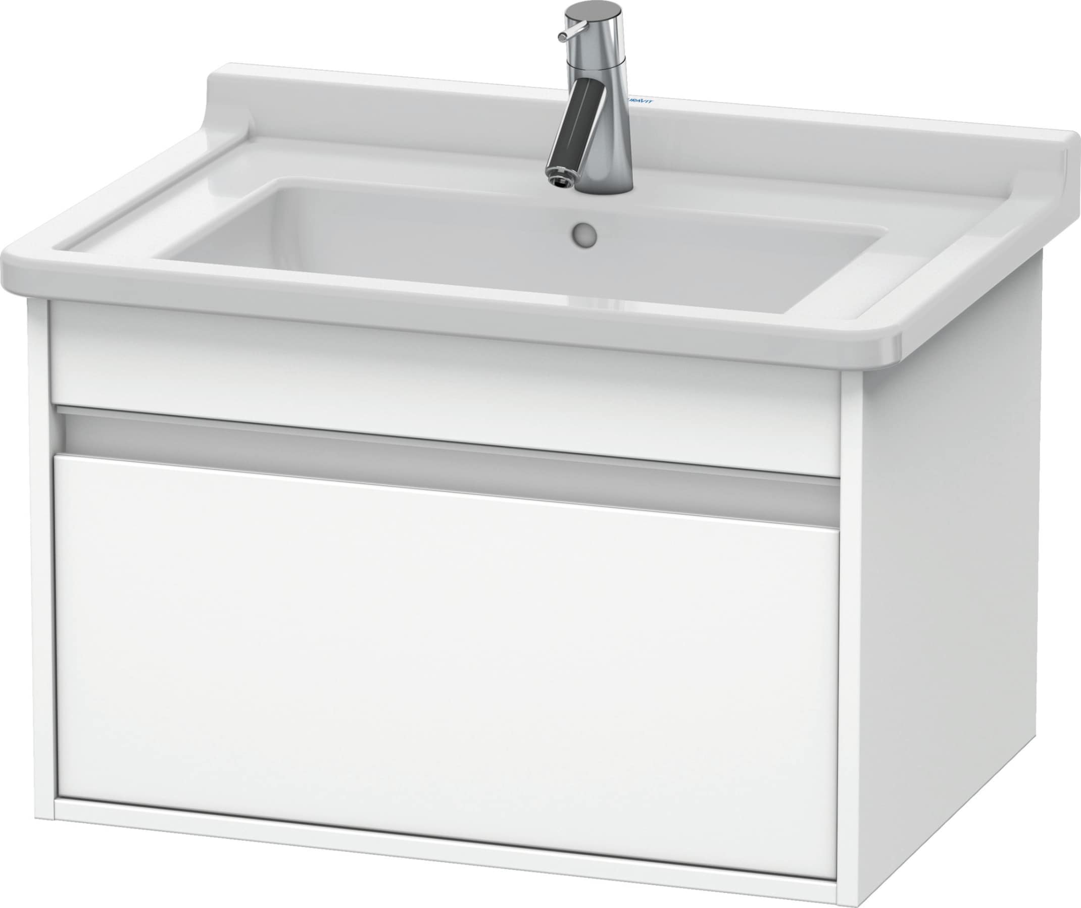 Ketho 31-in White Matte Bathroom Vanity Base Cabinet without Top | - Duravit KT666401818