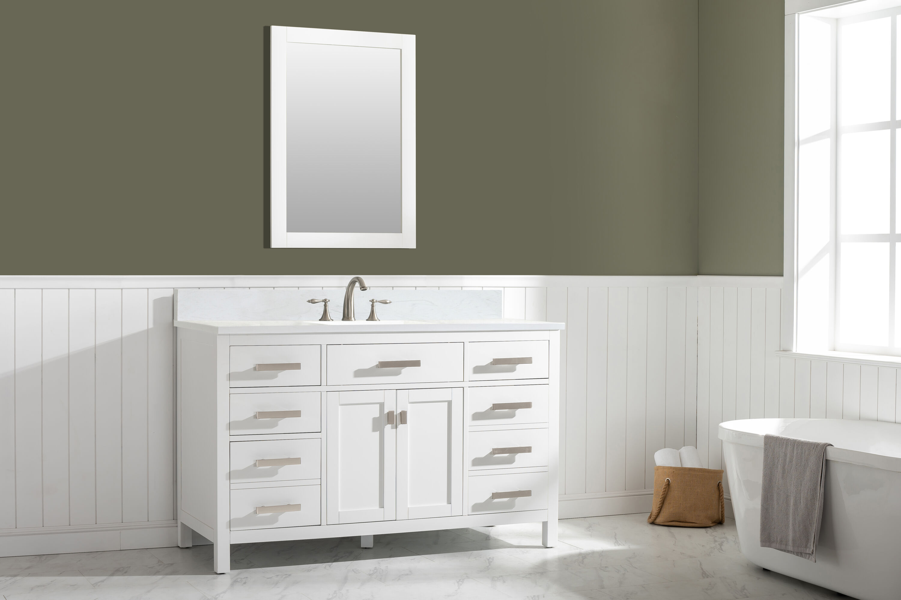 Design Element V01-54-WT Bath-Vanity-Combo - View #3