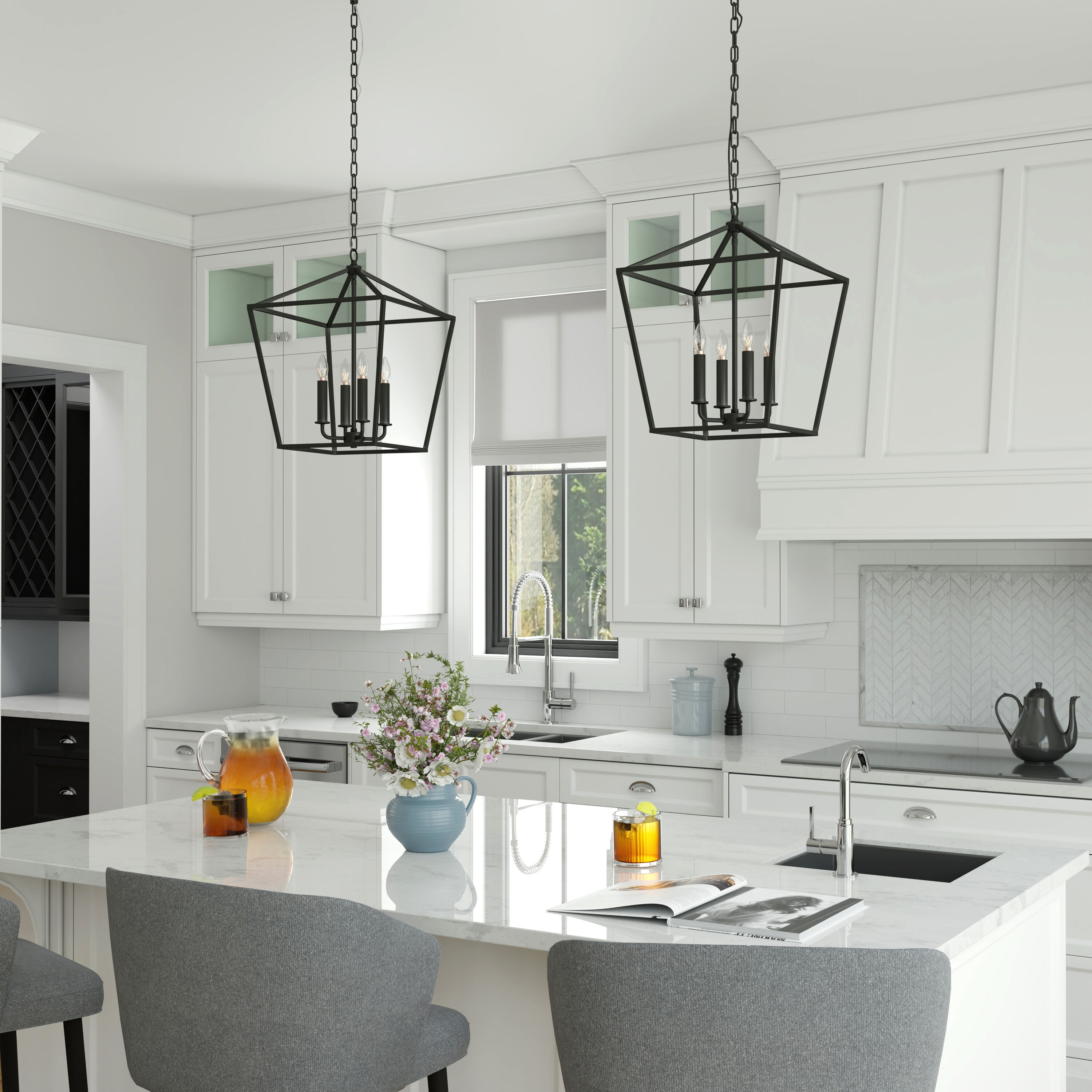 allen + roth CH31-4MBK Pendant-Lights - View #4