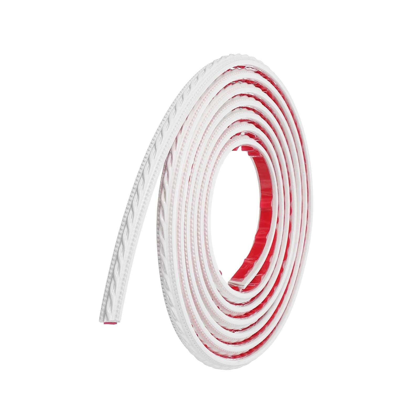KIWDZFU  9.8Ft by 0.47 in Peel and Stick Flexible Molding Trim for Walls and Floors White and Gold durable home and garden accessory designed for