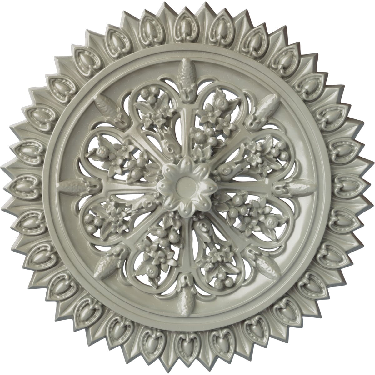 Ekena Millwork CM24LAFCS Lariah 24.75-in W x 24.75-in L Painted Flash Copper Polyurethane Whole Ceiling Medallion