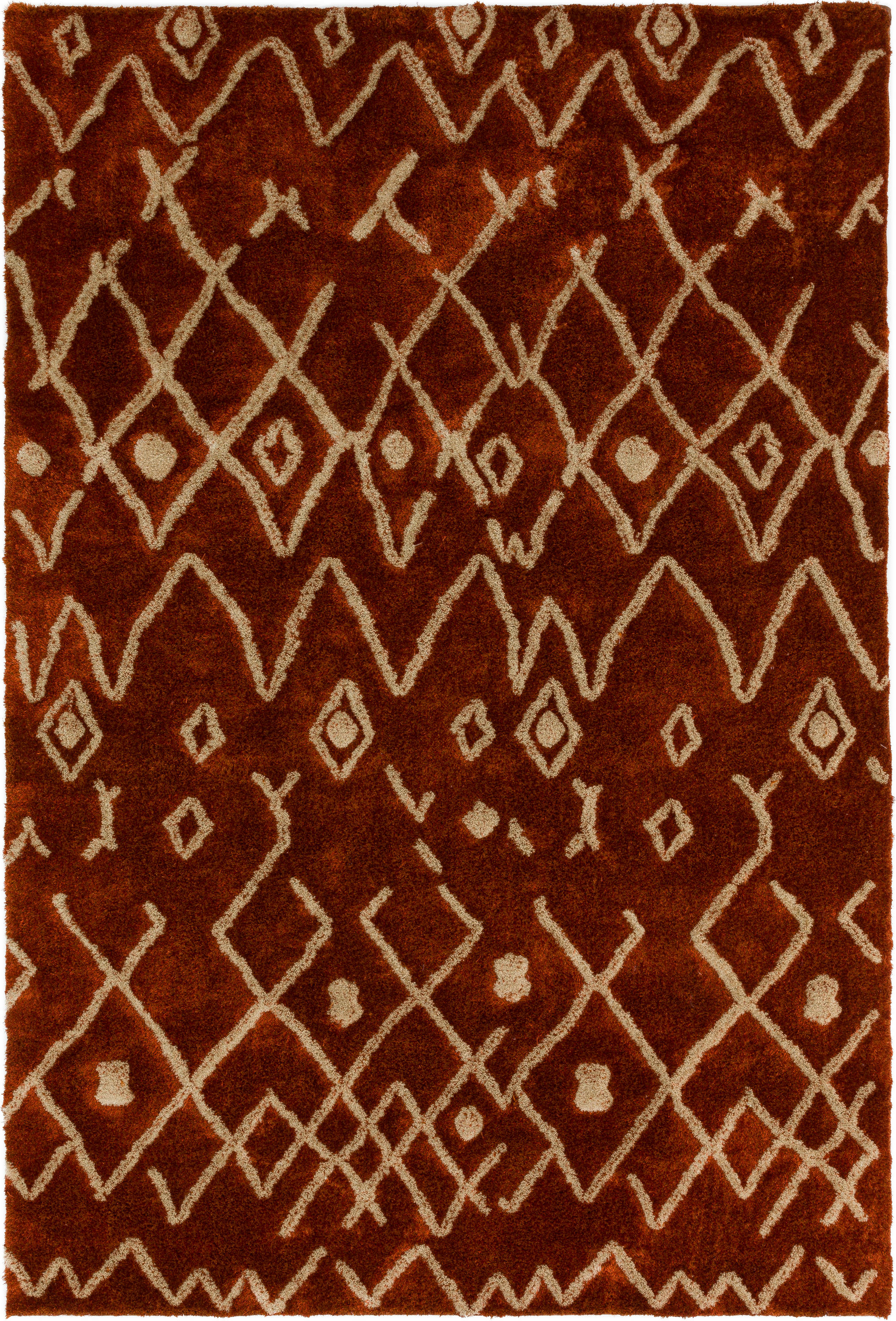 Addison Rugs ACL42RU9X13 Calabar 9 x 13 (ft) Tufted Polyester Rust Rectangular Indoor Abstract Bohemian/Eclectic Area rug