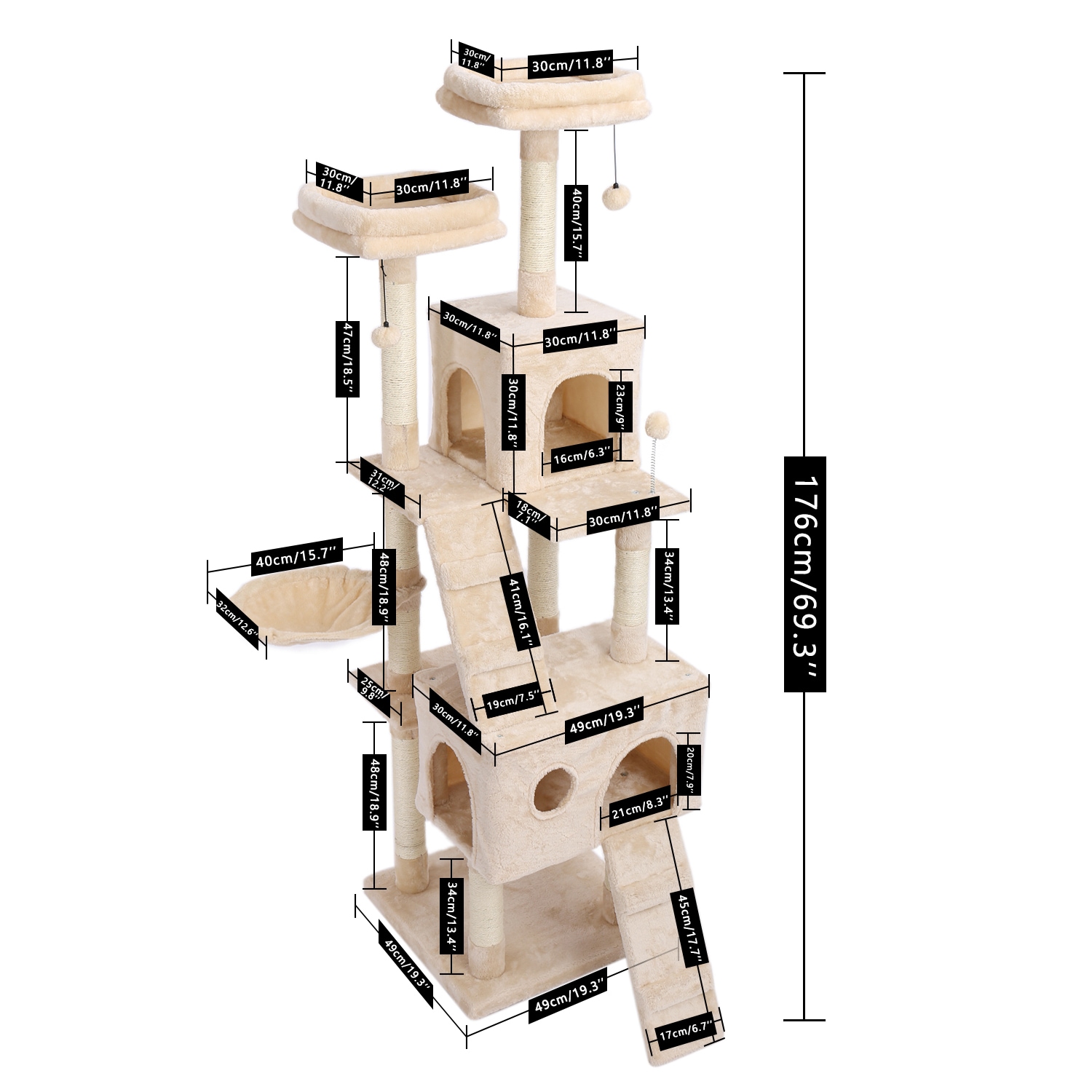 Kahomvis PS-QPW7-061 Cat-Trees - View #7