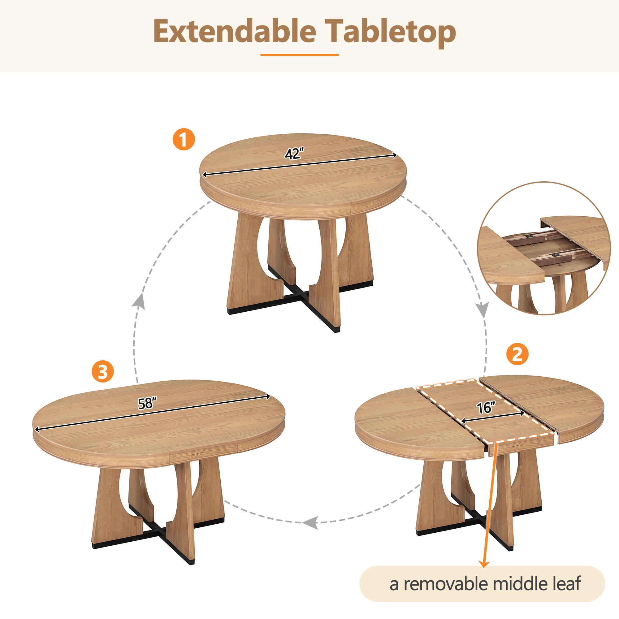 Clihome CL-RT3-BBKBG703RRD Dining-Sets - View #7
