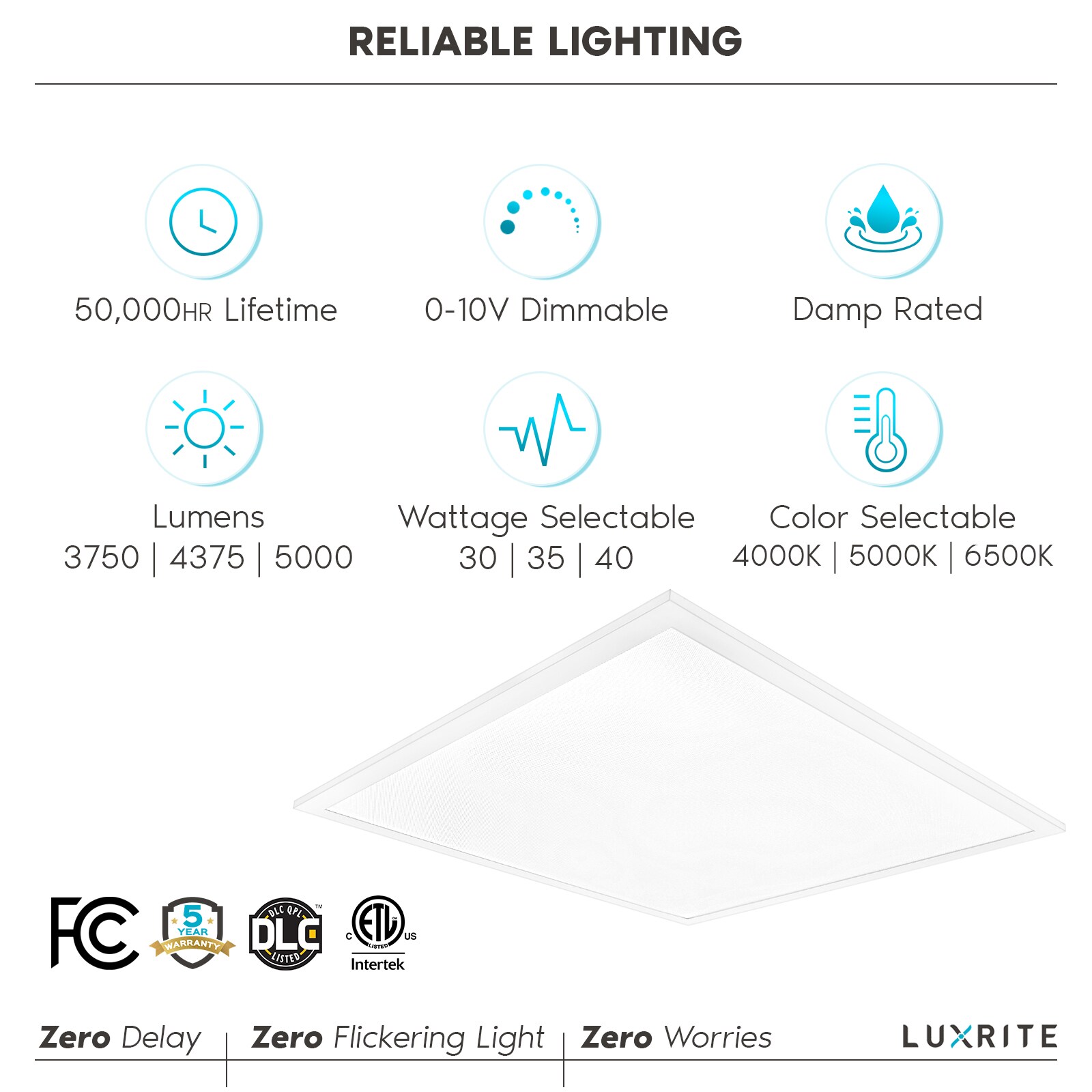 Luxrite LR24250-4PK Led-Panel-Lights - View #6