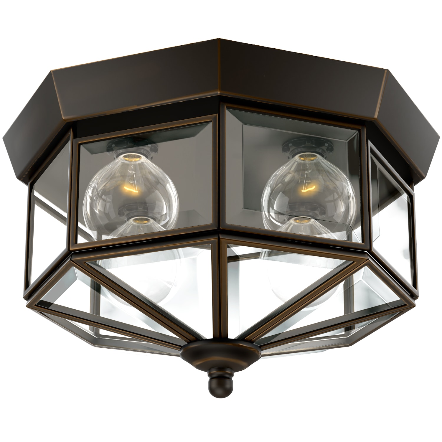 beveled glass ceiling light fixture