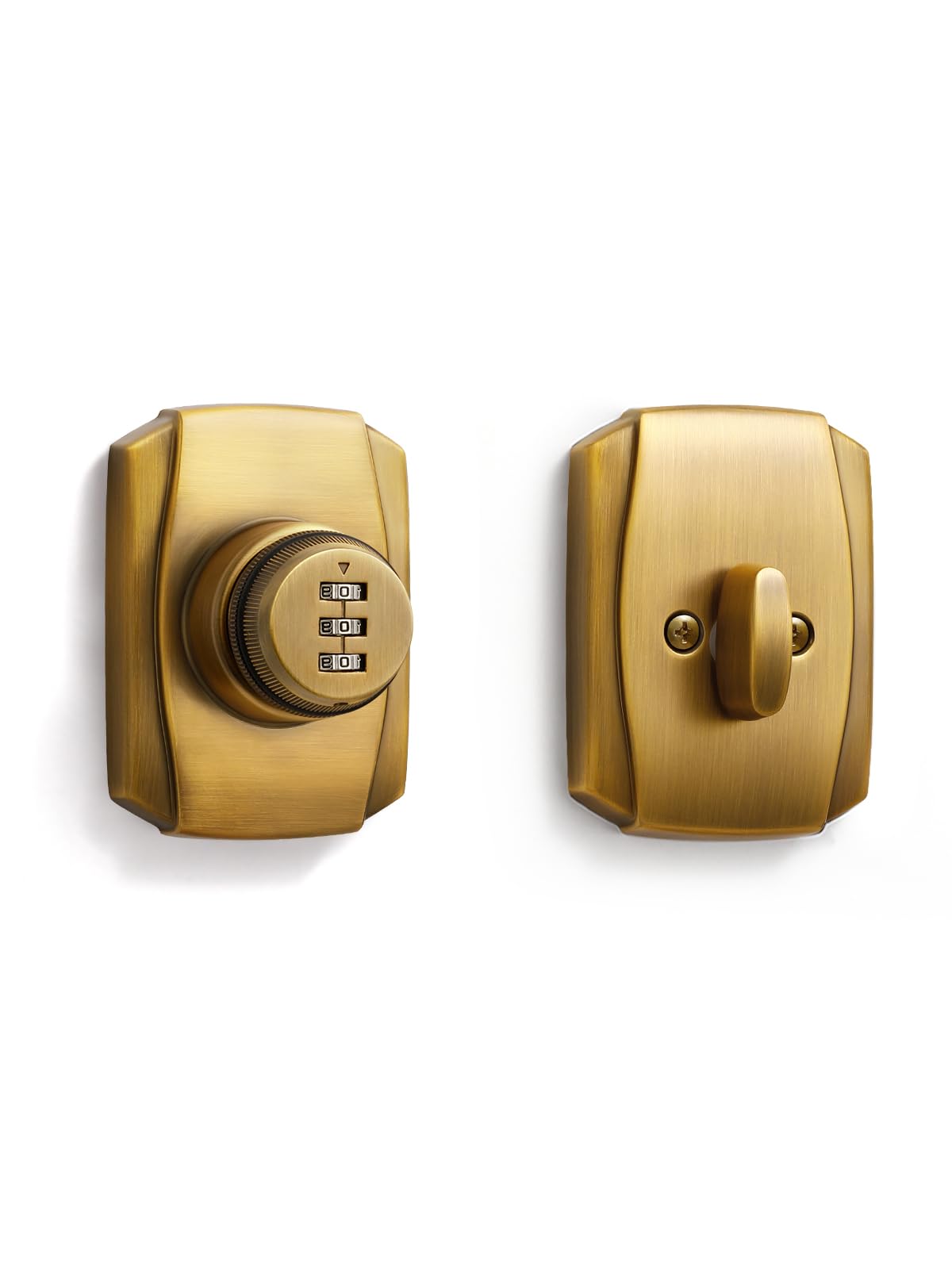 Phewnyzo Antique Brass Password Single Cylinder Deadbolt with ...