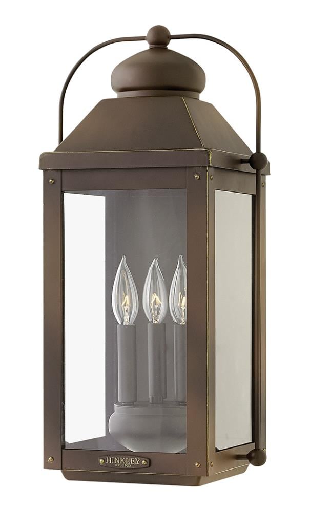Hinkley 1855LZ-LL Anchorage 3 -Light 21.25-in H Bronze Hardwired Outdoor Wall Light