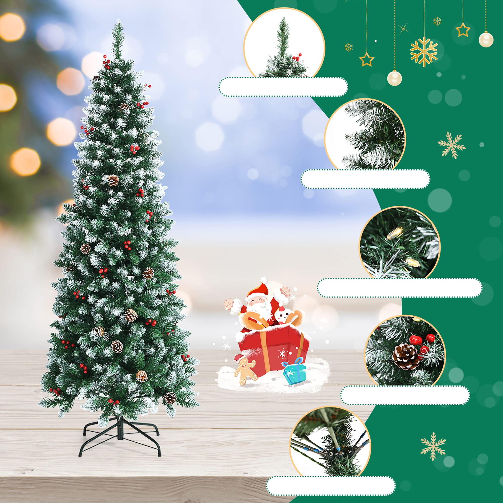 Costway CM23666US Artificial-Christmas-Trees - View #2