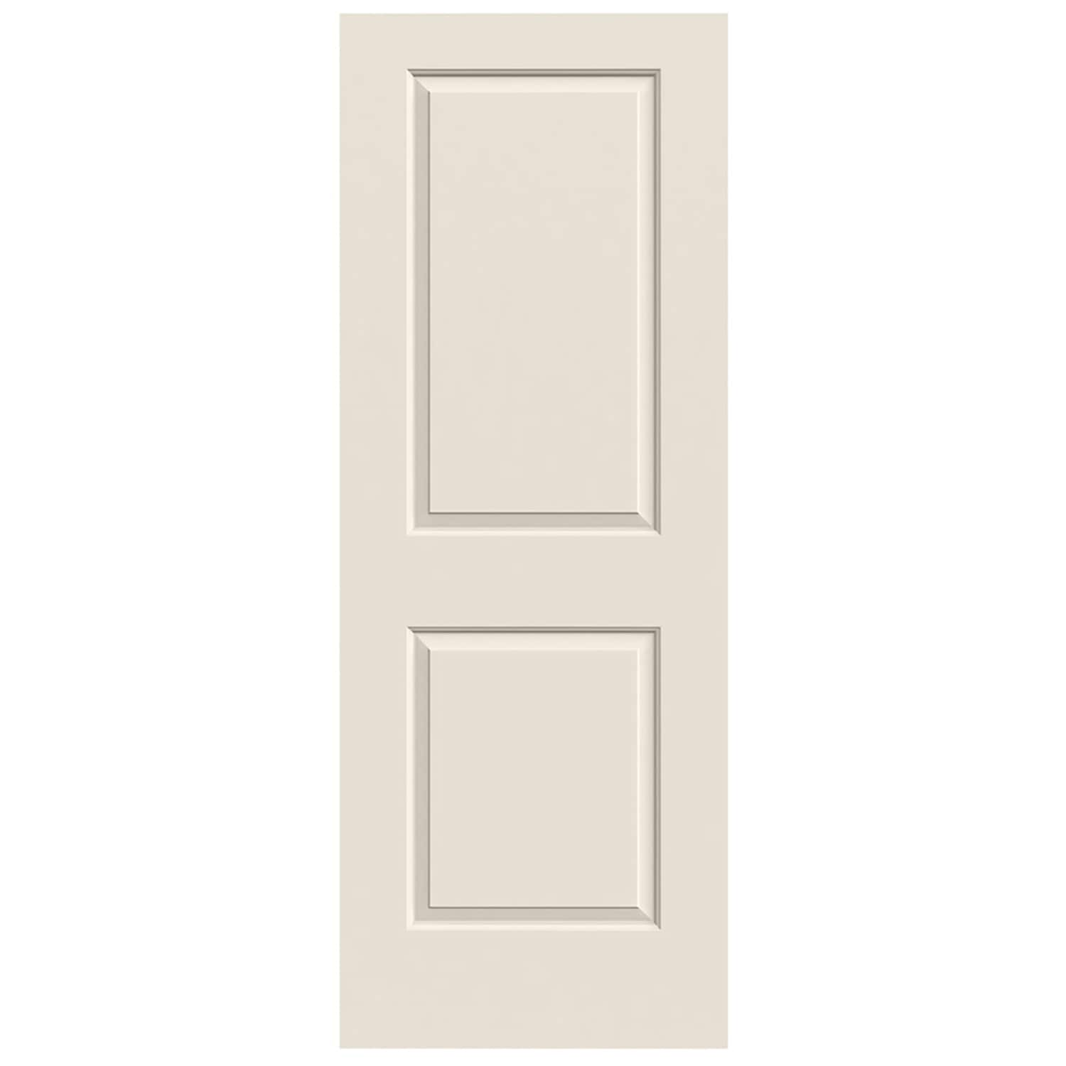 Carrara 32-in x 80-in 2-panel Square Smooth Hollow Core Primed Molded Composite Slab Door in White | - JELD-WEN JW136700495