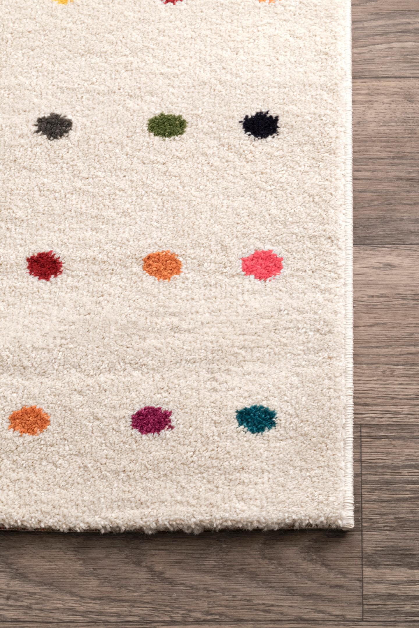 Albina 3' x 5' Multicolor Polka Dot Handmade Rug