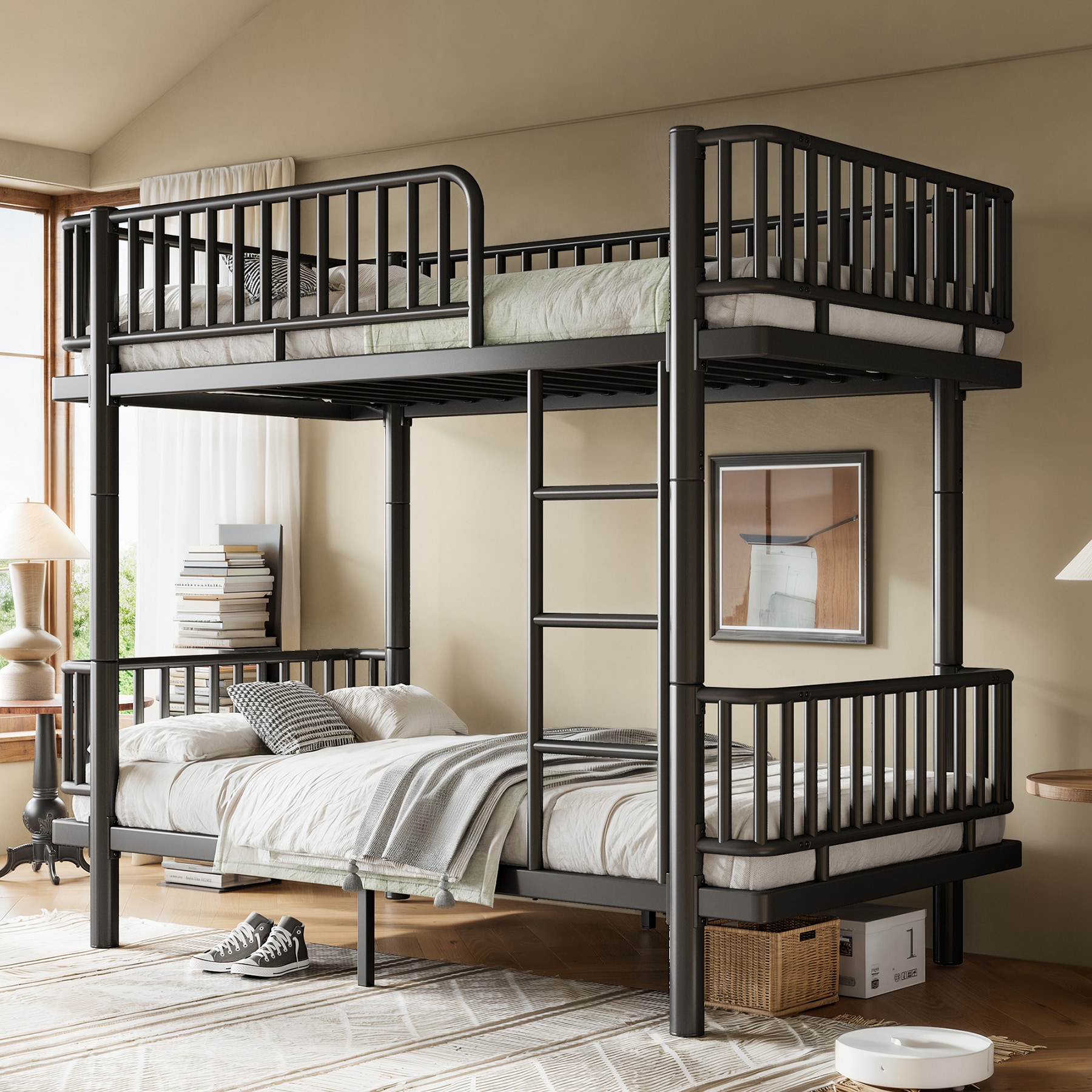 SINOFURN SYE140001BK Bunk-Beds - View #2