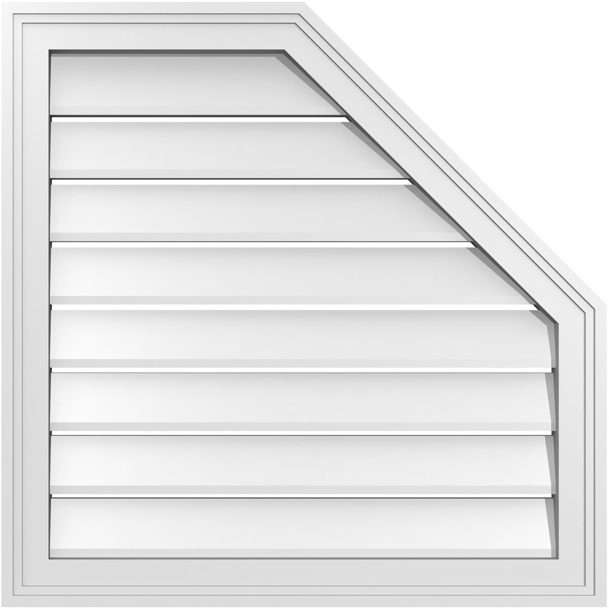 Ekena Millwork GVPOR26X2602SF 26-Inches x 26-Inches Off-white Octagon PVC Gable Louver Vent