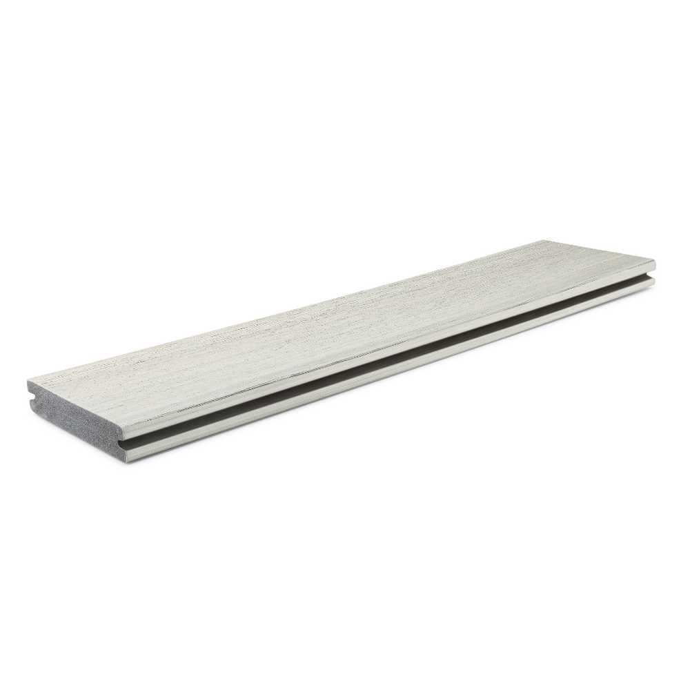 TimberTech AGB15516BD Landmark 1-in x 6-in x 16-ft Boardwalk Grey Grooved Composite Deck board