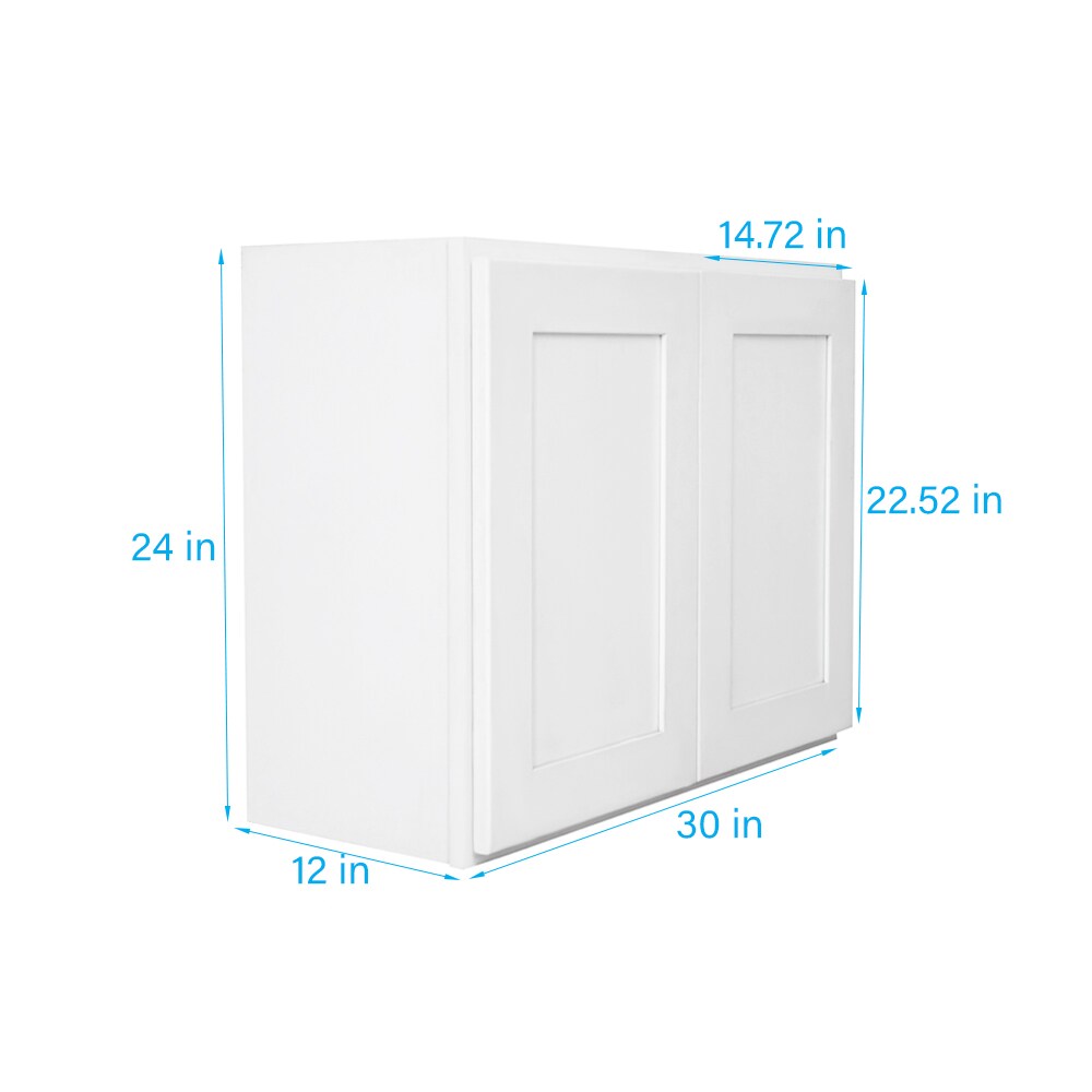 RELIABILT Fairplay 30-in W x 24-in H x 12-in D White Wall Ready To ...