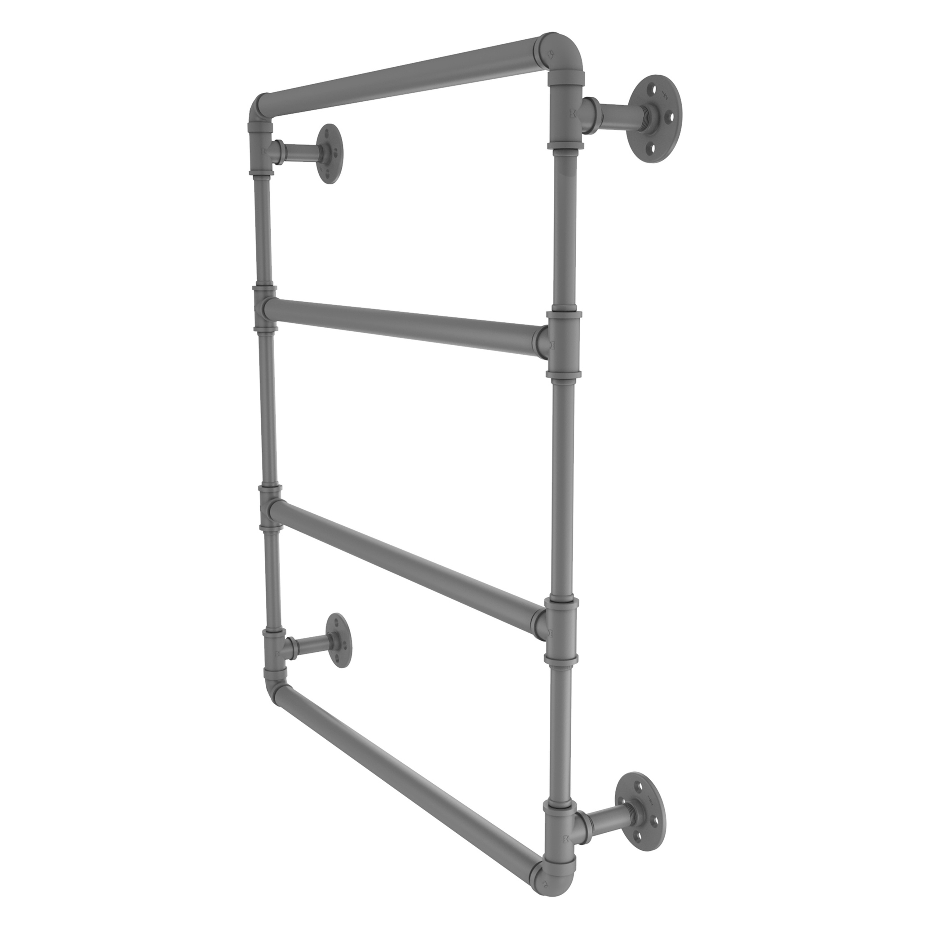 Allied Brass P-280-24-LTB-GYM Pipeline 24-in double Matte Gray Wall mount Double Towel Bar