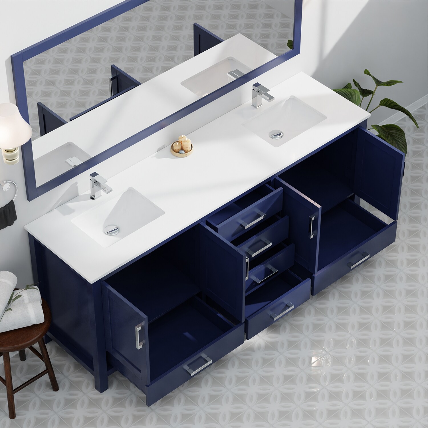 Lexora LJ342284DEWQM34F Bath-Vanity-Combo - View #17