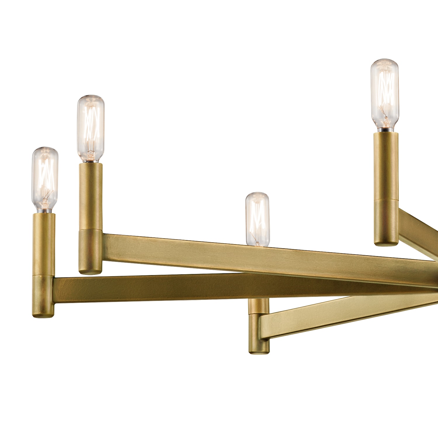 Kichler Erzo 8-Light Natural Brass Modern/Contemporary Dry rated Chandelier  in the Chandeliers department at