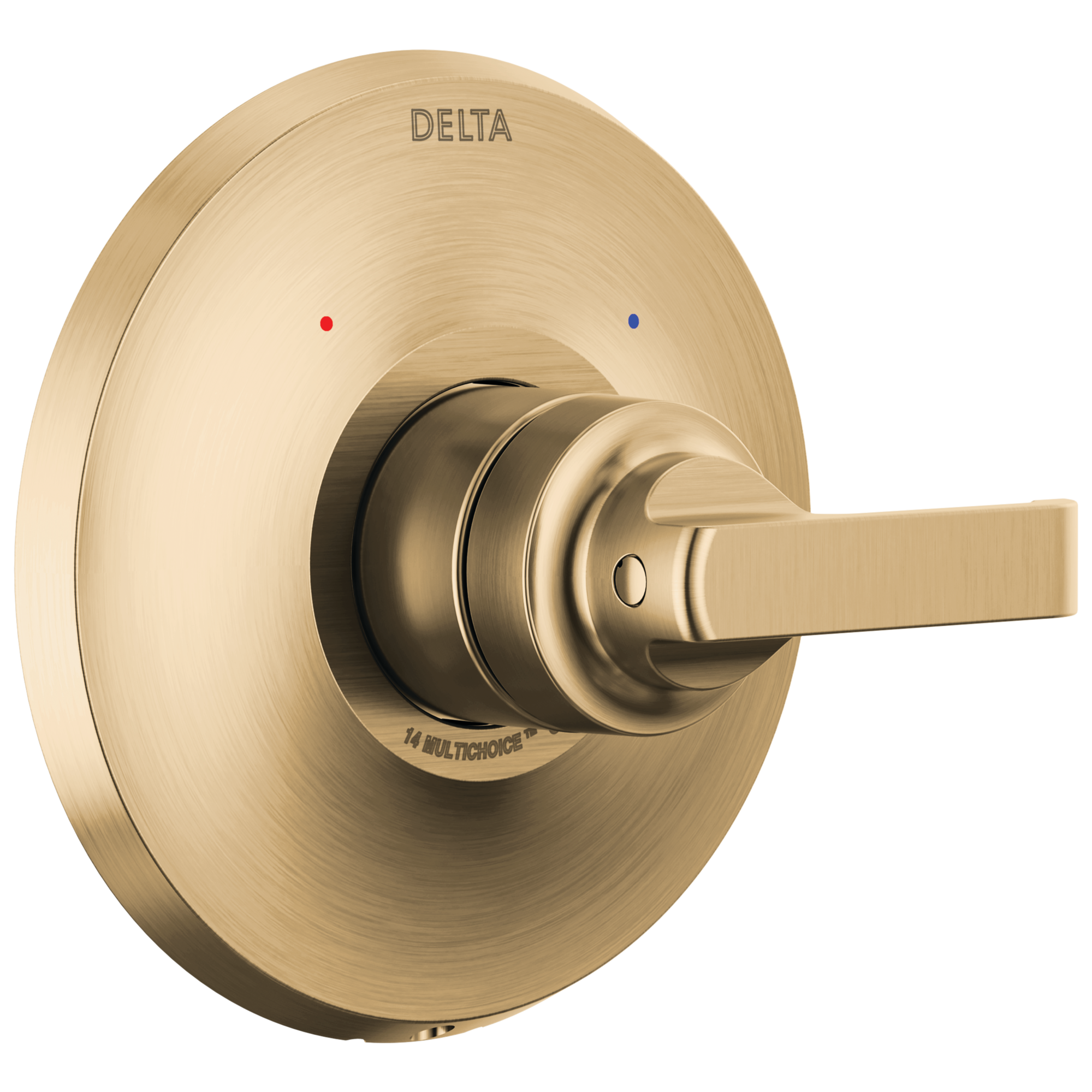 Delta T14089-CZ-PR Tetra Lumicoat Champagne Bronze 3.75-Inches Universal Bathtub/Shower Pressure balance trim 0.5-Inches -ID