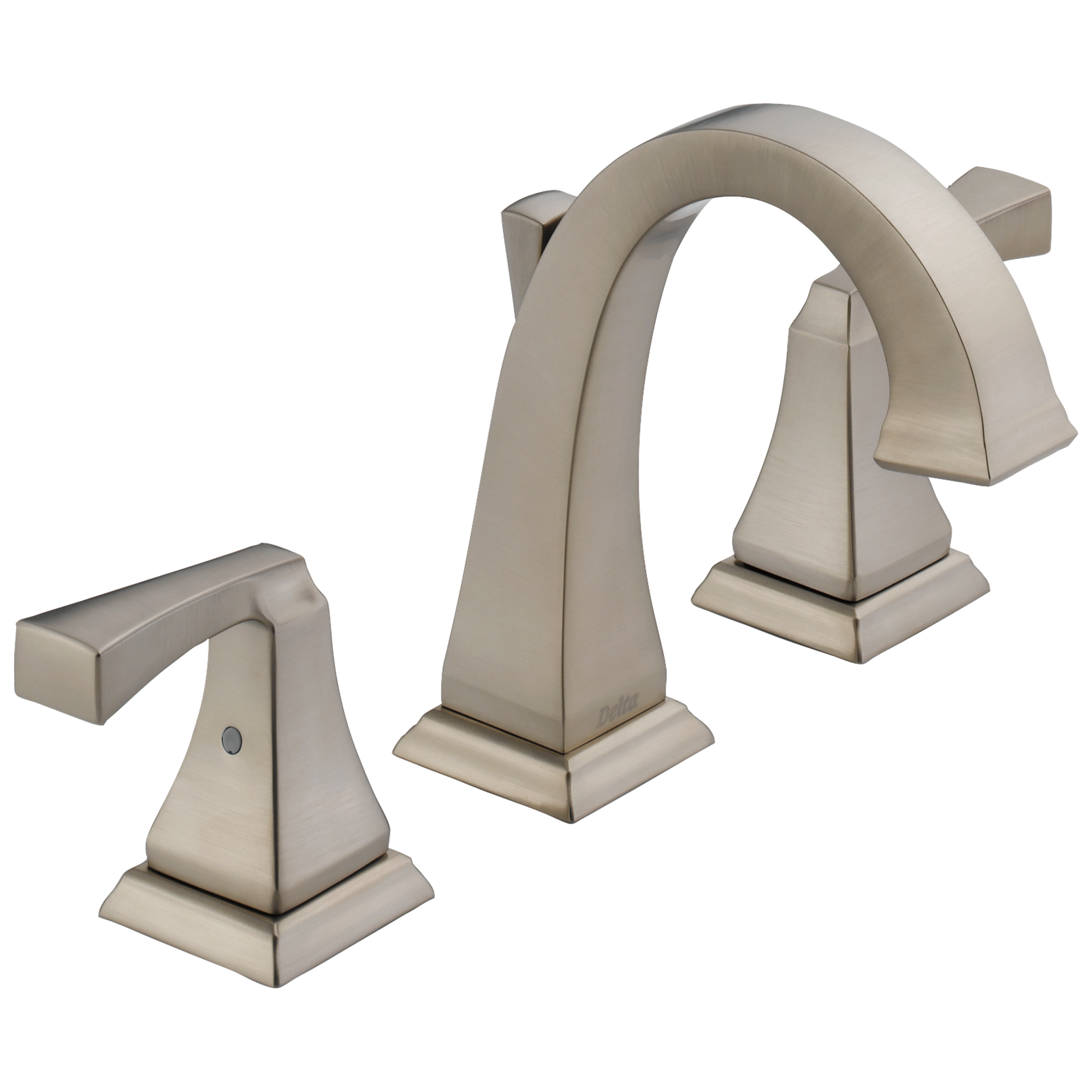 Delta 3551-SSMPU-DST Dryden Stainless Widespread 2-handle WaterSense Mid-arc Residential Handle Bathroom Sink Faucet with Drain
