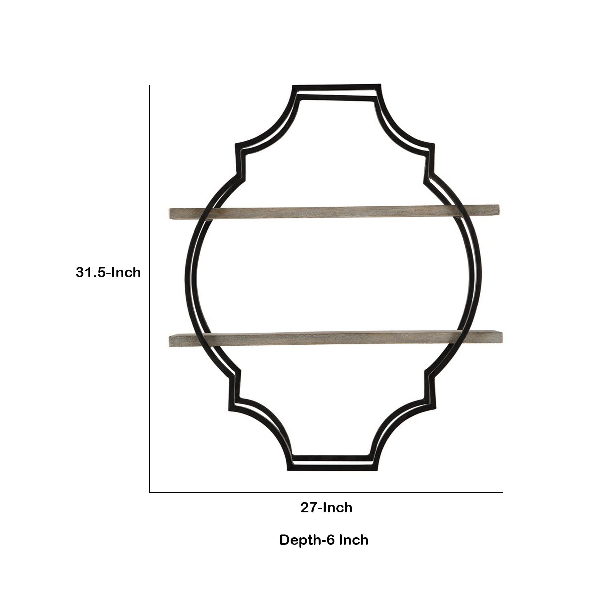 Benzara BM227145 Wall-Mounted-Shelving - View #5