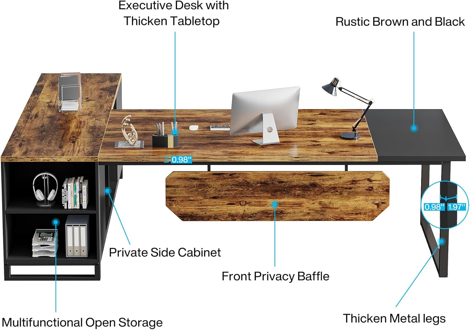Tribesigns LWFD-XK00593 Office-Tables - View #6