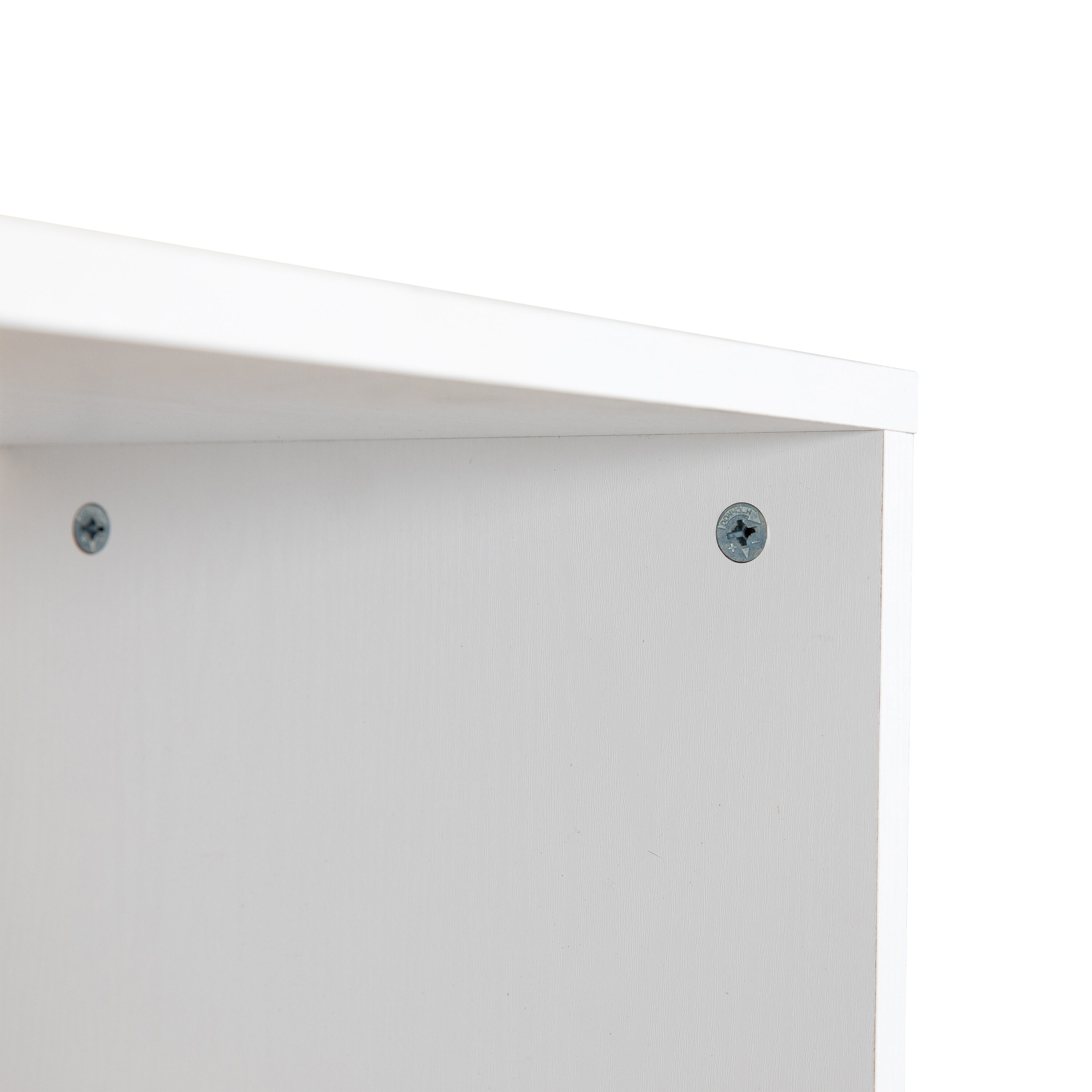 White and Black 5-Tier S-Shaped Modern Wood Bookcase