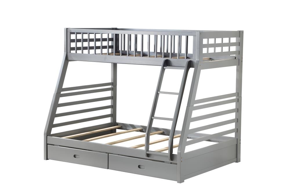 Acme Furniture Jason Gray Twin Over, Acme Jason Bunk Bed With Stairs