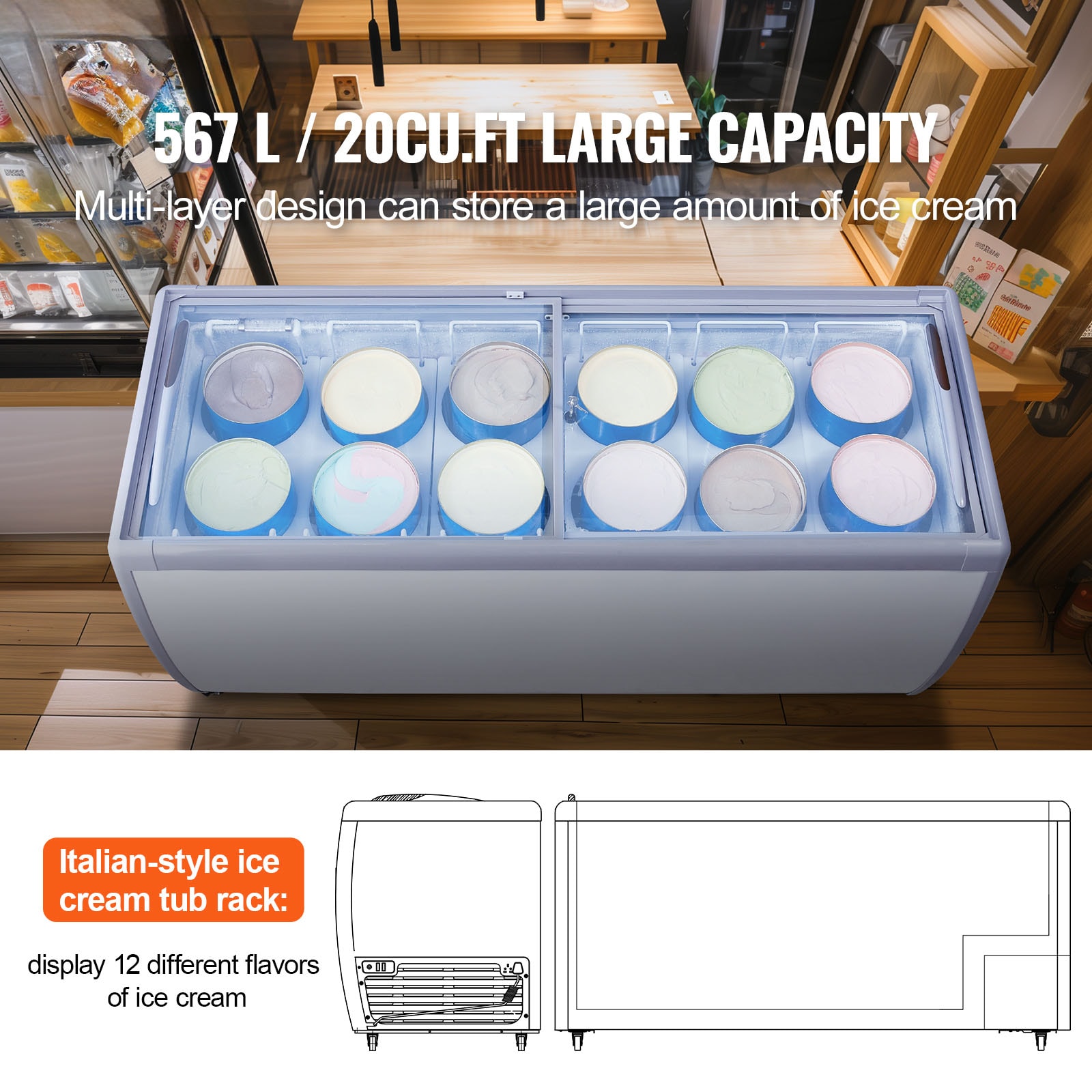 VEVOR SCLDSBQLZSJ203837V1 Commercial-Freezers - View #2