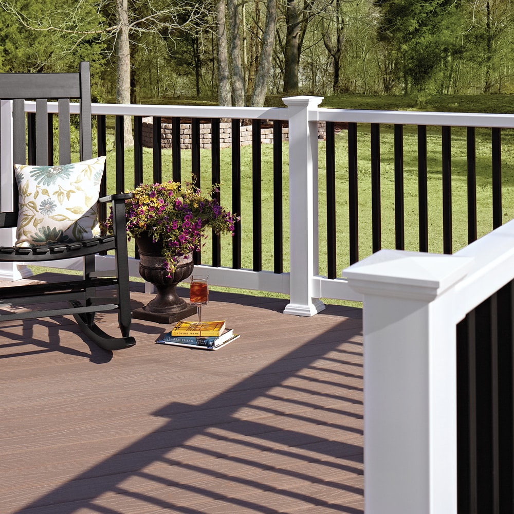 Fiberon Traditional White Handrail in the Deck Handrails department at ...