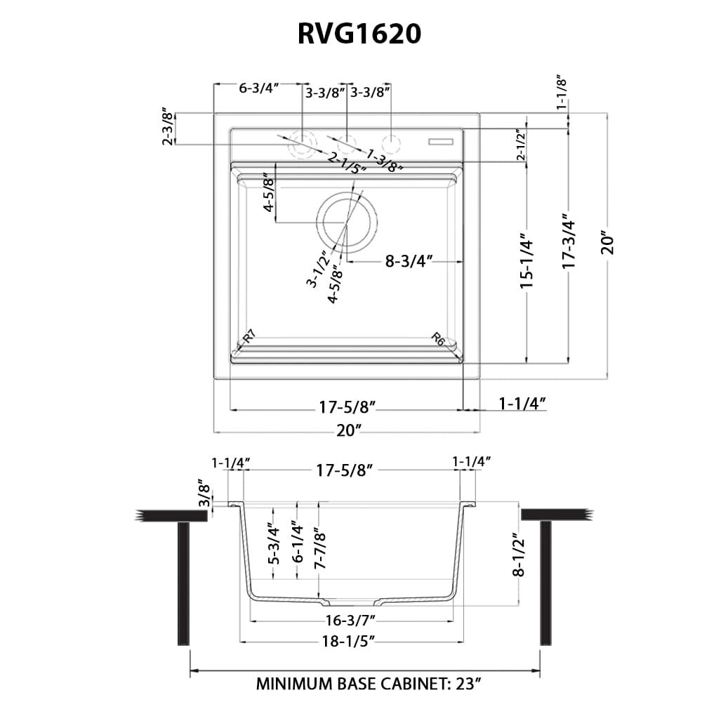 Ruvati RVG1620WH Kitchen-Sinks - View #6