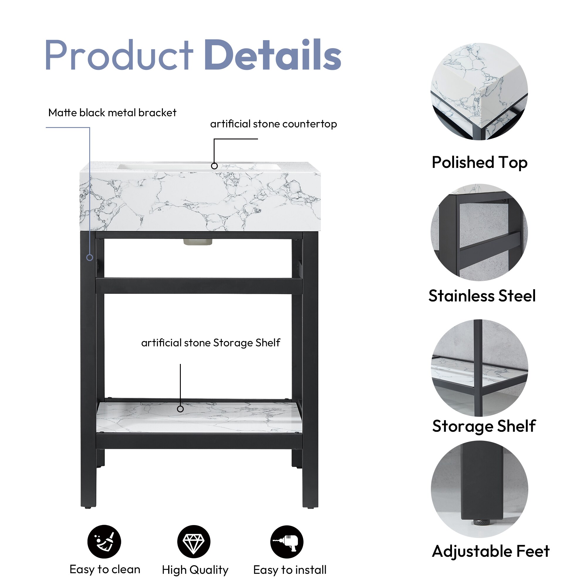 Vinnova 702724-TB-PH-NM Bath-Vanity-Combo - View #13